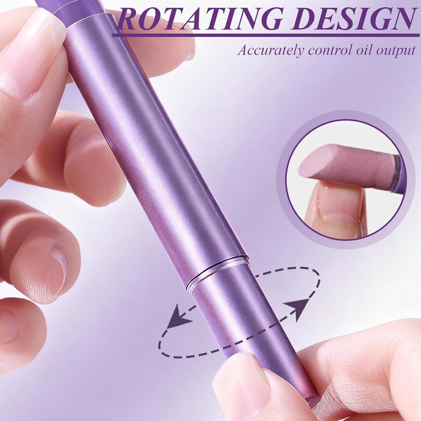 3-in-1 Cuticle Oil Pen, Cuticle Pusher Nail Oil Pen with Rotating Design, Nail Care Pen, Nail Buffer Pen for Hangnails, Dry and Damaged Nails, Moisturize Strengthen Daily Nails Care (3PCS)