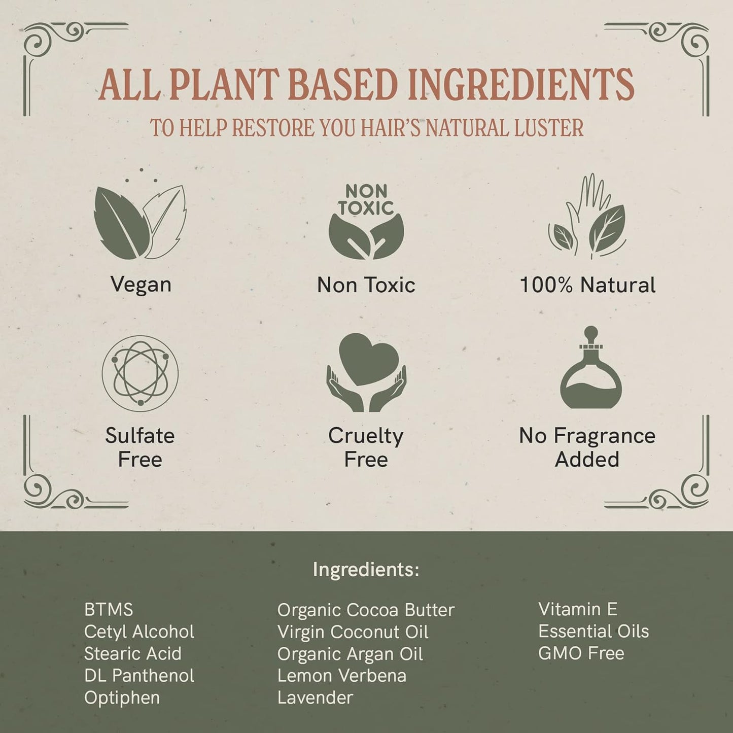 J·R·LIGGETT'S Conditioner Bar - Original Formula, All Natural Hair Conditioner with Coconut Oil & Cocoa Butter - Sulfate Free, Gmo Free, Plant-Based Ingredients for Soft & Smooth Hair, 1.75oz - 2 Pack