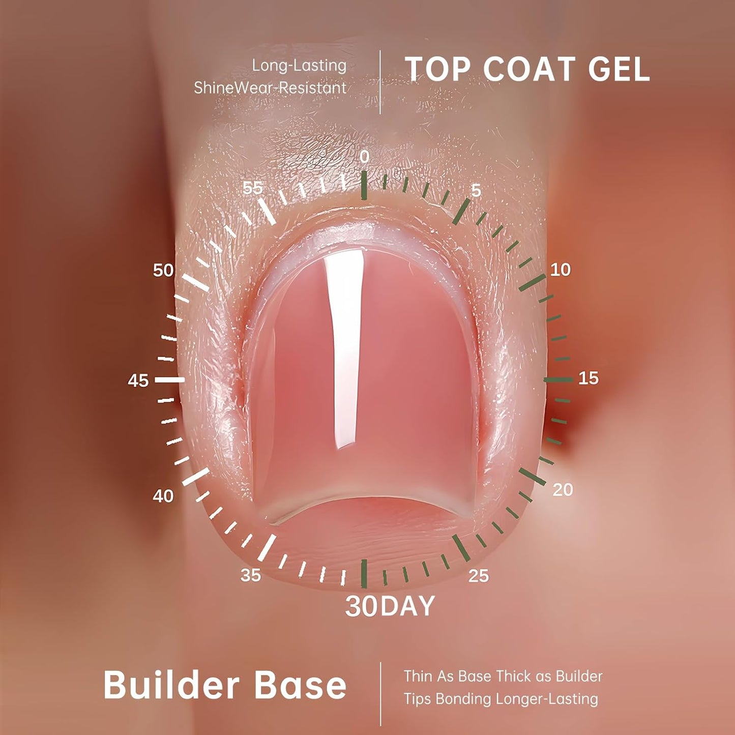 Salon-Grade Mocha Builder Gel - Hypoallergenic Strong Base Coat | Long-Lasting Adhesion (30+ Days) for Professional Nails Gift for Women