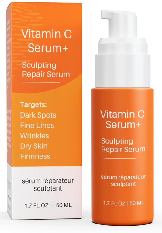 LeVaye Vitamin C Serum, Anti-Aging Face Serum – 15% Vitamin C, Ferulic Acid, Niacinamide, Hyaluronic Acid, Peptides, Ceramides – Targets Wrinkles, Fine Lines, Dark Spots, Enlarged Pores, Dry Skin