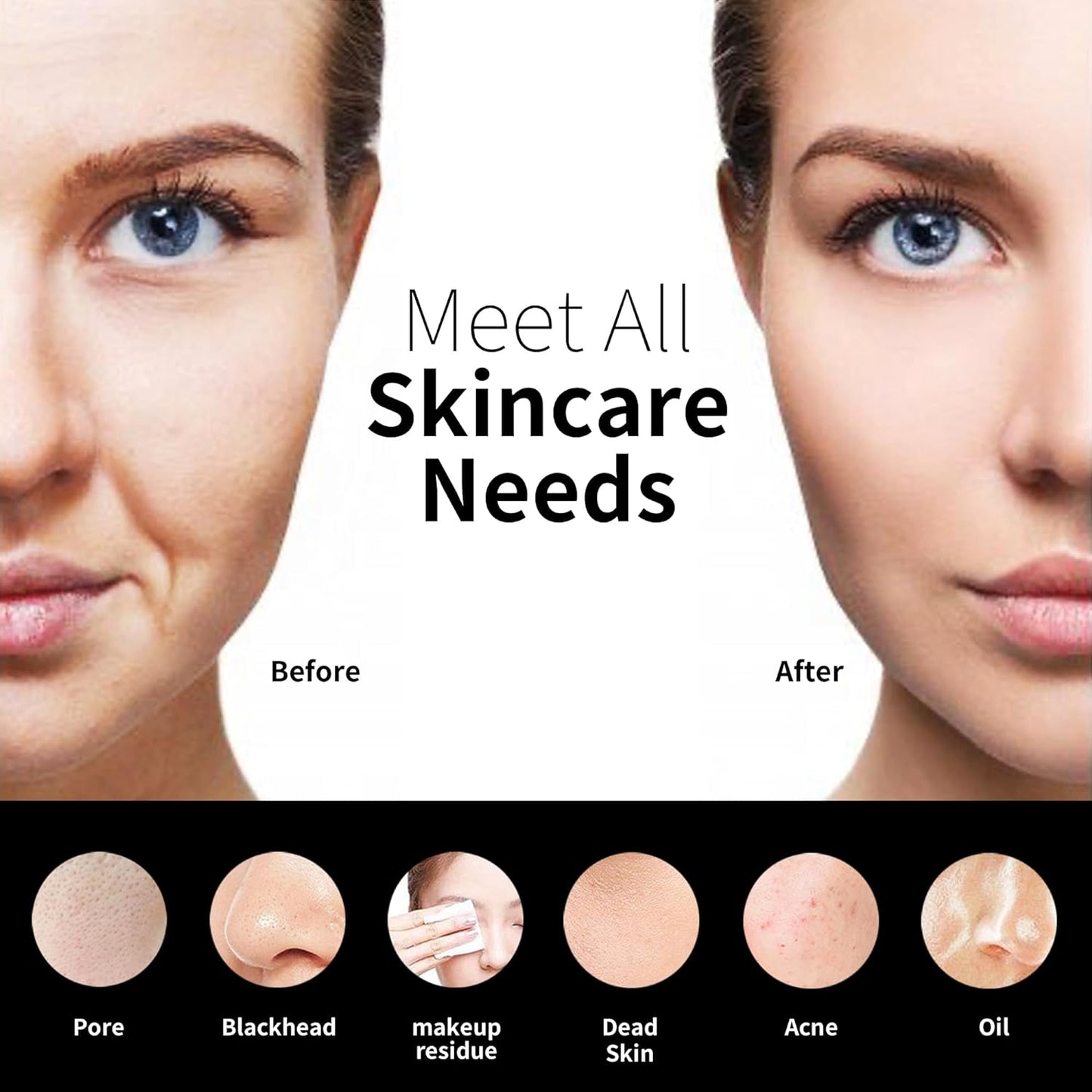 Silicone Face Scrubber, NågraCoola CLIE 2.0 Facial Cleansing Brush, Rechargeable, Waterproof Face Scrub Brush for Cleansing, Exfoliating, Massaging, Electric Facial Exfoliator for Women & Men - Black