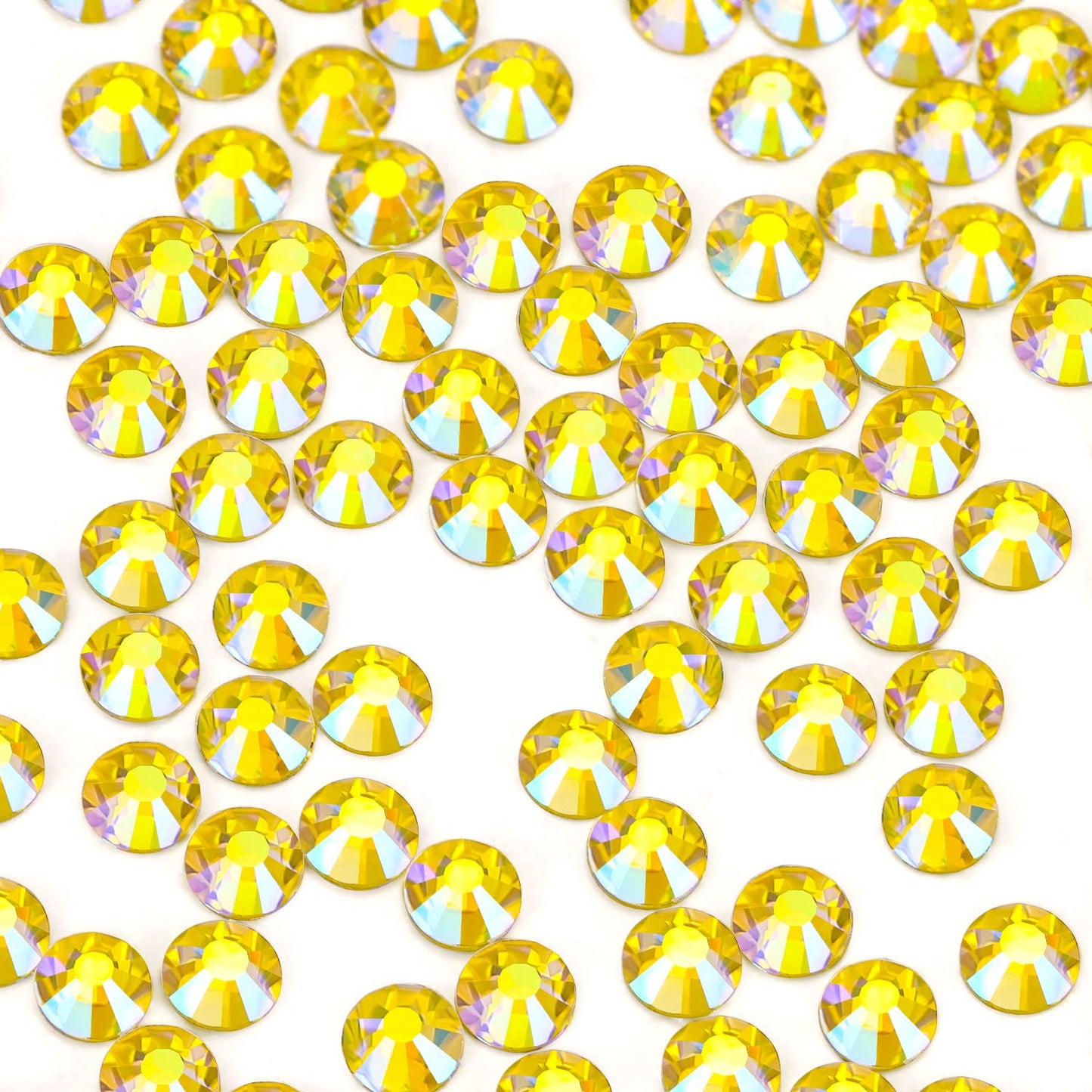 1440Pcs Lemon Ab Crystal Rhinestones,Glass Flatback Rhinestones Gemstones Small for Nail Face Makeup Art Crafts Clothes Decoration-(SS10,2.8mm,Lemon Ab)