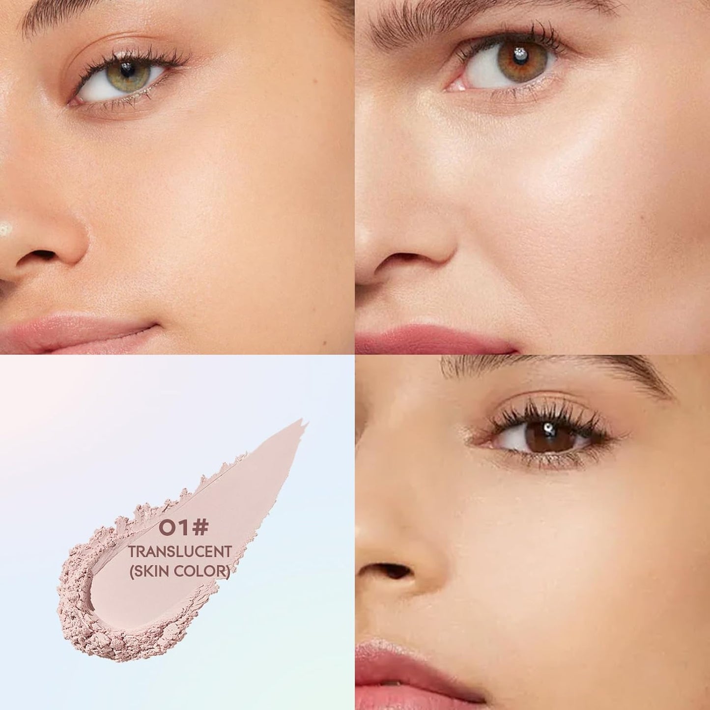 Vevivia Setting Powder - Creaseless Face Powder, Long Lasting Loose Powder Makeup with Blurring and Natural Finish, Loose Setting Powder for All Skin Types, Shine Control, Up to 24 Wear, Translucent