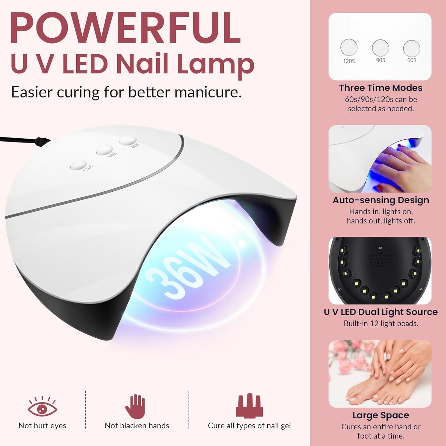 VANREESA 42 Pcs Gel Nail Polish Kit with U V Light 24 Colors Gel Polish Nail Kit Base Coat Glossy & Matte Top Coat Complete Nail Kit with Manicure Tools Gifts for Women Girls