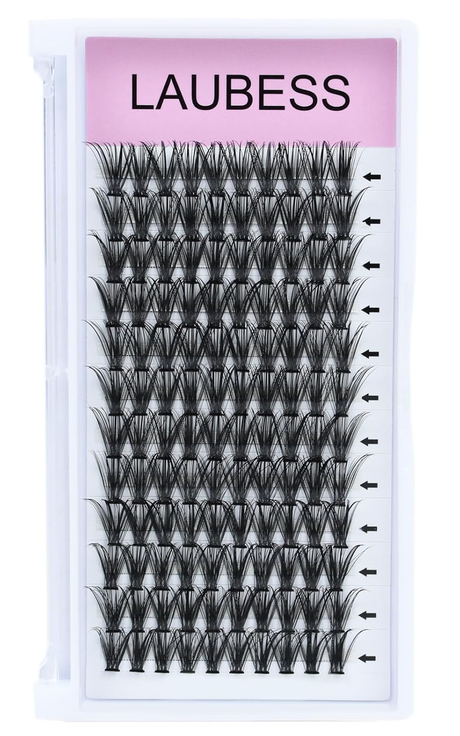 Lash Clusters LAUBESS Individual Lashes Waterproof Eyelash Clusters Mixed Tray Cluster Eyelash Extensions Soft Cluster Lashes for Beginners (40D-D-14)