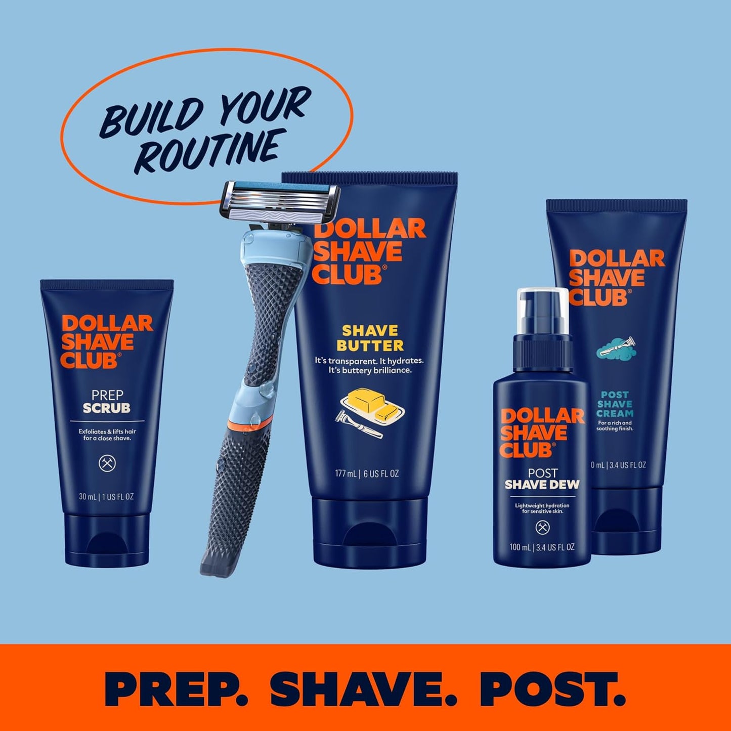 Dollar Shave Club | 4 Blade Razor Refills (12 Pack) | Swift Rinse Blades for Longer and Thicker Hair