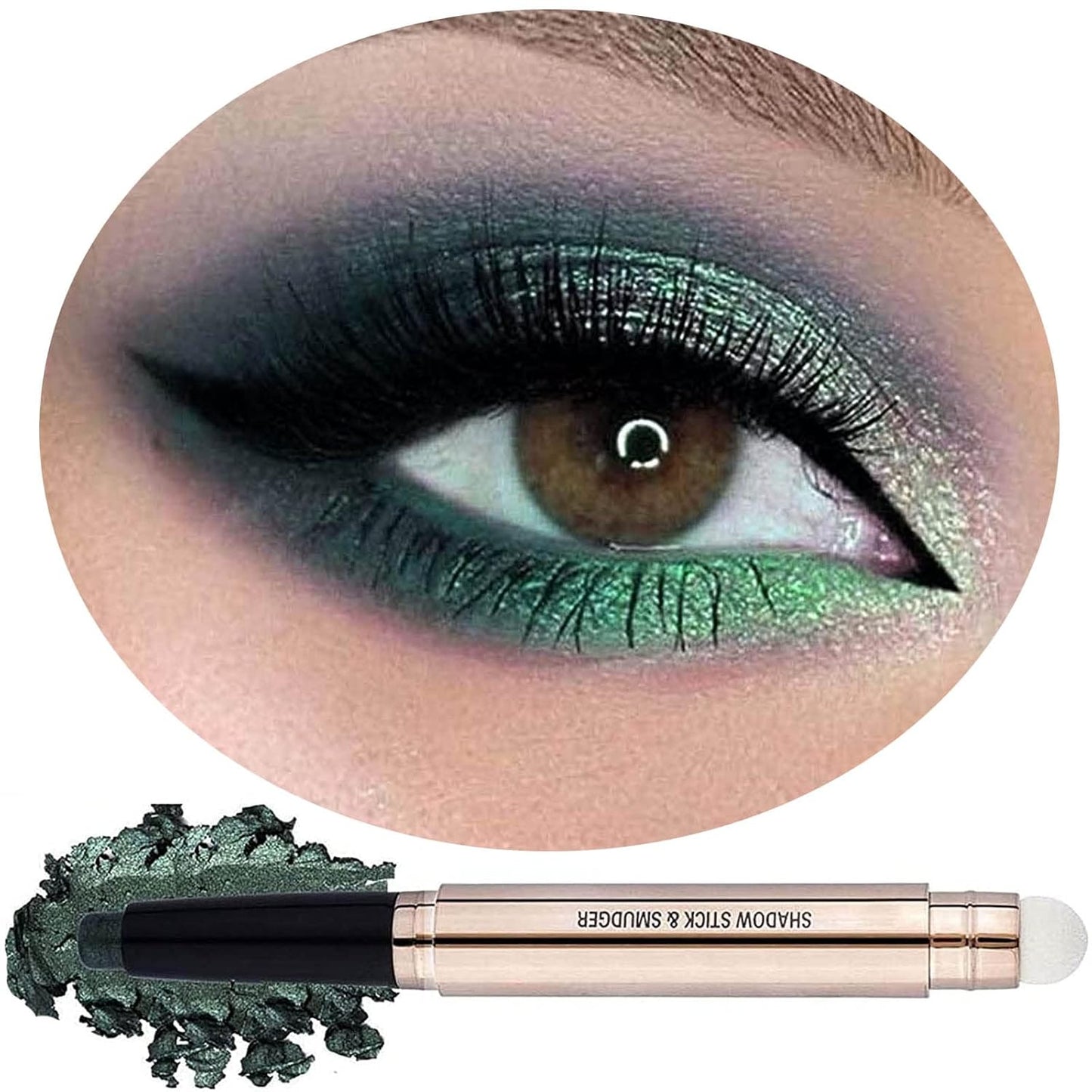 Green Eyeshadow Stick, Hypoallergenic, Waterproof, Smooth Cream, 11#