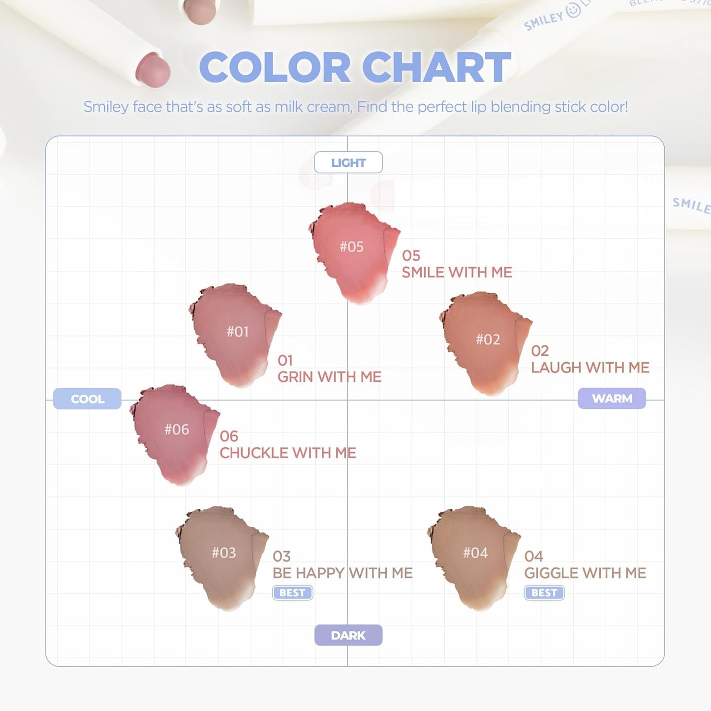 lilybyred Smiley Lip Blending Stick | Korean 3-in-1 Multi-Use Lip Liner, Smooth Creamy Texture, Long-Lasting Matte Finish, Soft Blur Effect, Precision Contour Pencil, 0.028 oz. (05 Smile with Me)