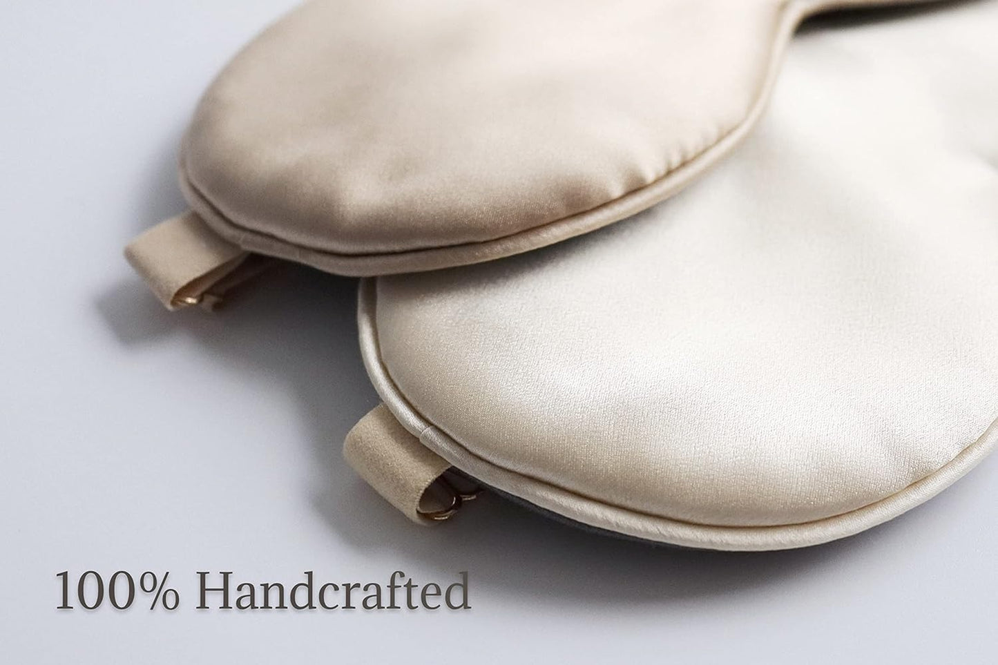 Premium 25 Momme Mulberry Silk Eye Mask for Sleeping (Vanilla Ice)