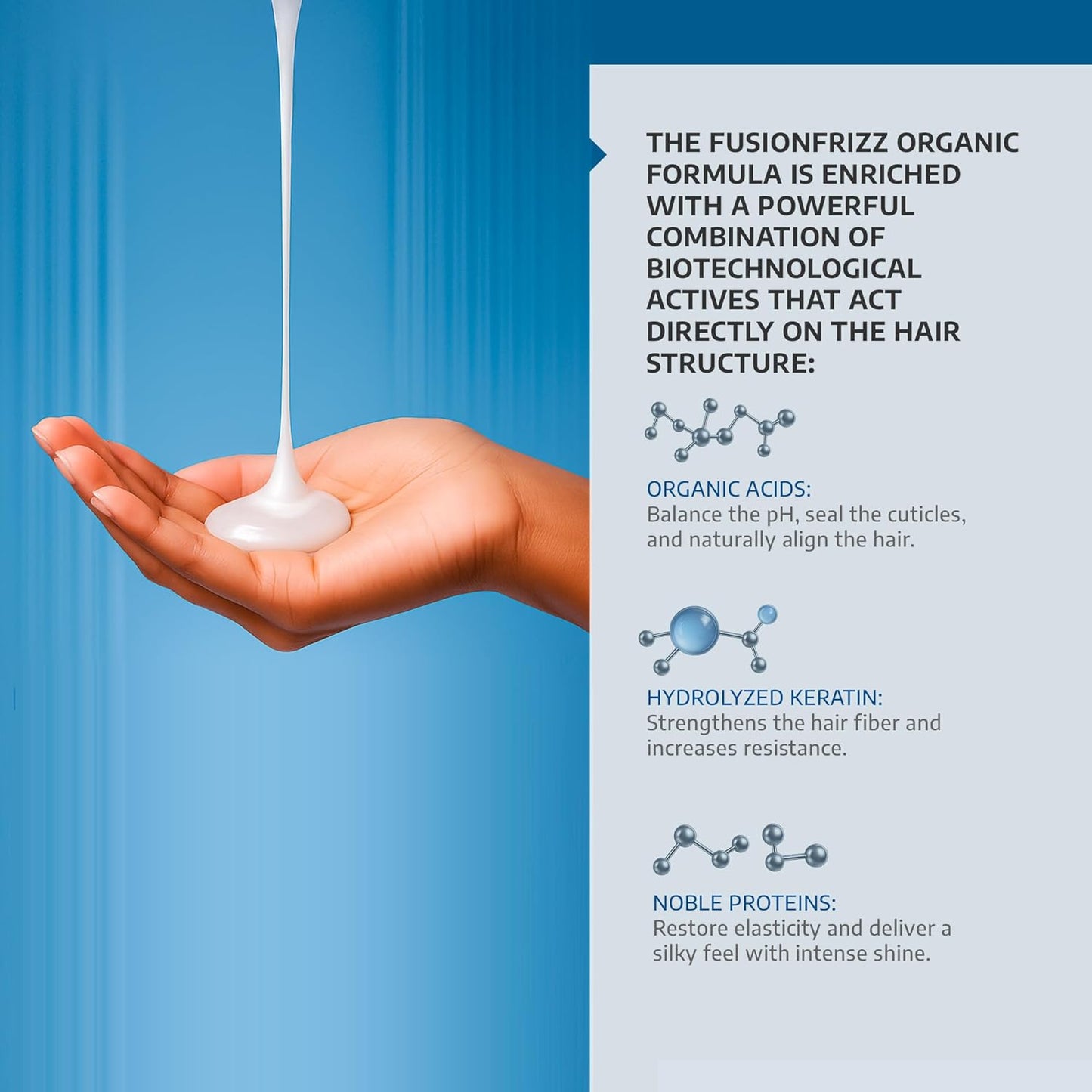 Organic Keratina Para Alisar el Pelo, Frizz Control Hair Care Products, Keratina Orgánica para Alisar el Pelo, Brazilian Keratin Treatment, Vegan Keratin Hair Treatment (3.4 Fl Oz)