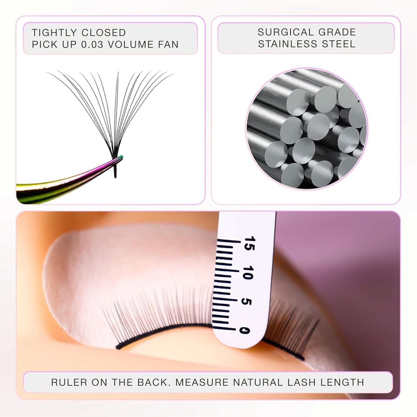 Curacoro Lash Tweezer - Professional & Precision Fiber Tip Grip Lash Tweezers for Eyelash Extensions, Multi Shapes & Purposes Tweezers for Volume, Isolation & Classic Lashes (Gold, Lashy and Classy)