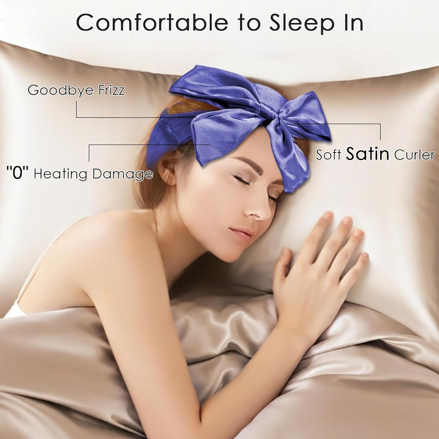 weiwei Satin Heatless Curlers Hair Curler, No Heat Curls Overnight Hair Curlers to Sleep In Overnight Curls Headband, 70" Hair Curlers No Heat, 9 Pcs Satin Heatless Curling Set for Women Long Hair