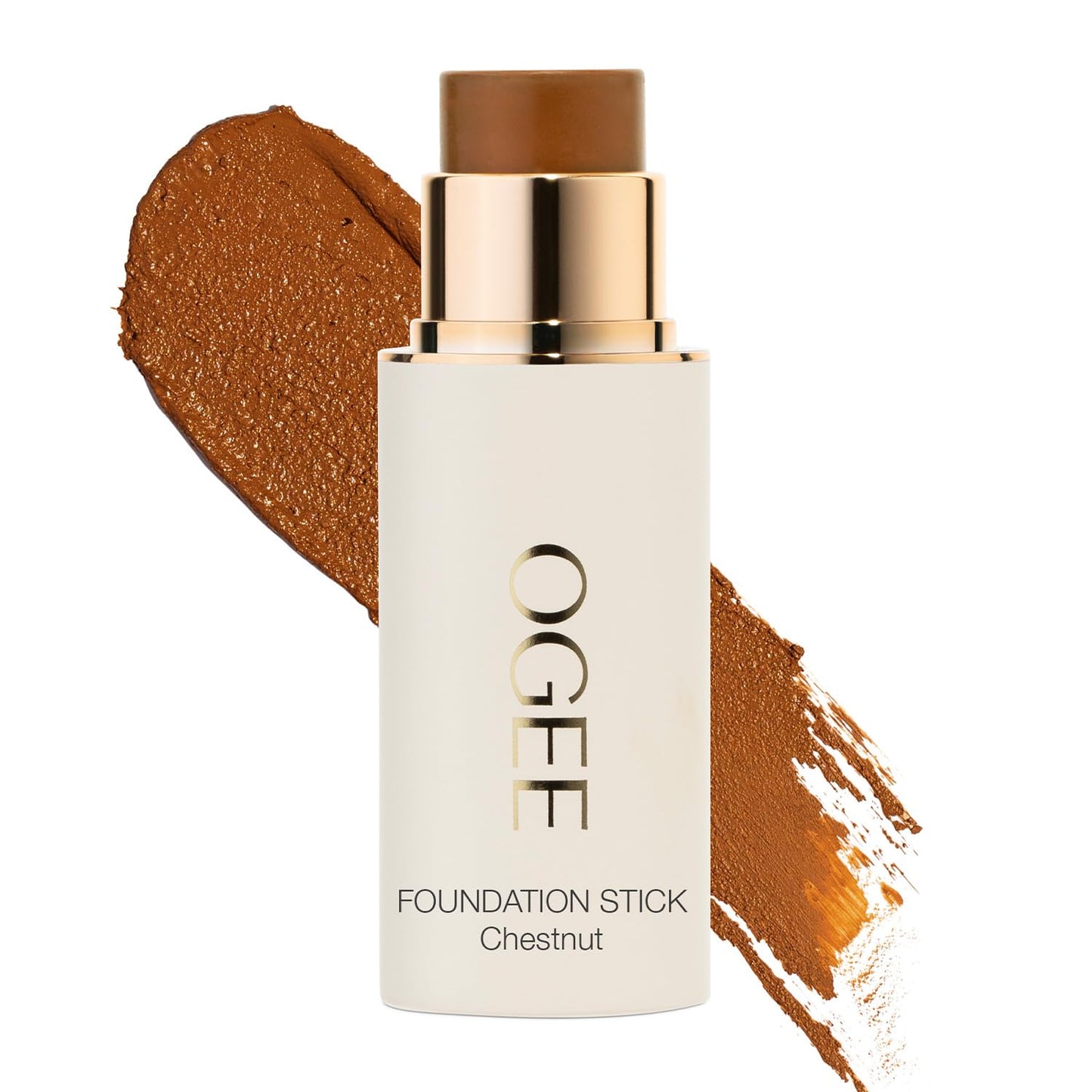 Ogee Sculpted Complexion Foundation Stick (Chestnut 13.75W - Deep Auburn, Rich-Golden Undertones) Full Coverage Foundation Makeup - Instantly Balance & Even Complexion - 70% Organic Ingredients