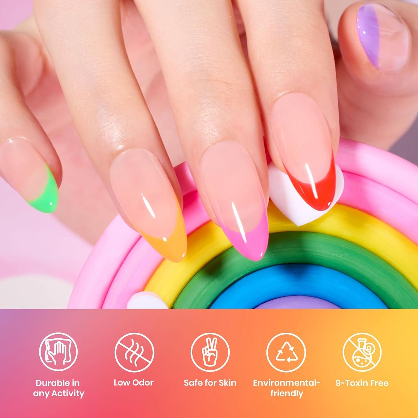 Beetles Summer Gel Nail Polish Set Green Pink Blue Glitter Nude Manicure Kit 23 Pcs 20 Colors Gifts for Women with Base Matte Glossy Top Coat Uv Lamp Needed Rainbow Magic