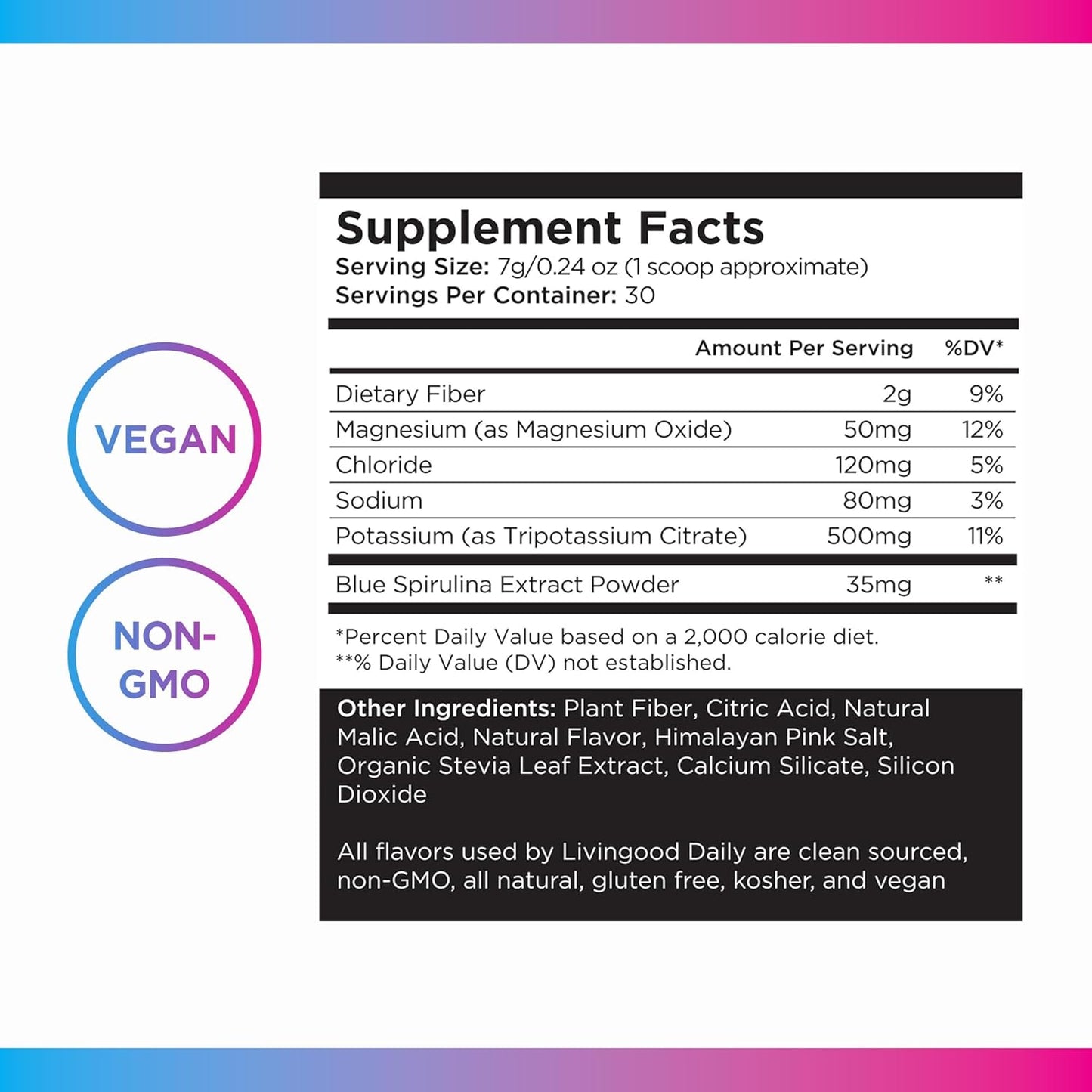 Livingood Daily Electrolytes Powder, Electrolytes Hydration Drink Mix with Vitamin C, Magnesium, Taurine & Sea Salt, Electrolyte Supplement for Energy & Hydration, Keto, Berry Frost Flavor, 30 Srvgs