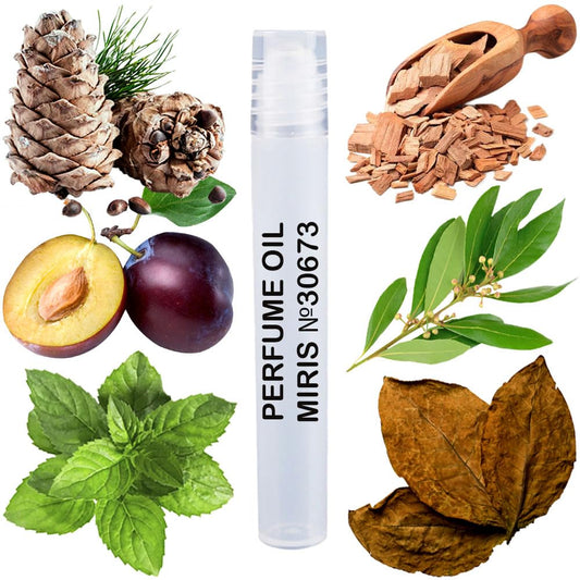 MIRIS Perfume Oil No. 30673, Inspired by Ciga, Long-Lasting Men Roll-On, Rollerball 0.34 Fl Oz / 10 ml