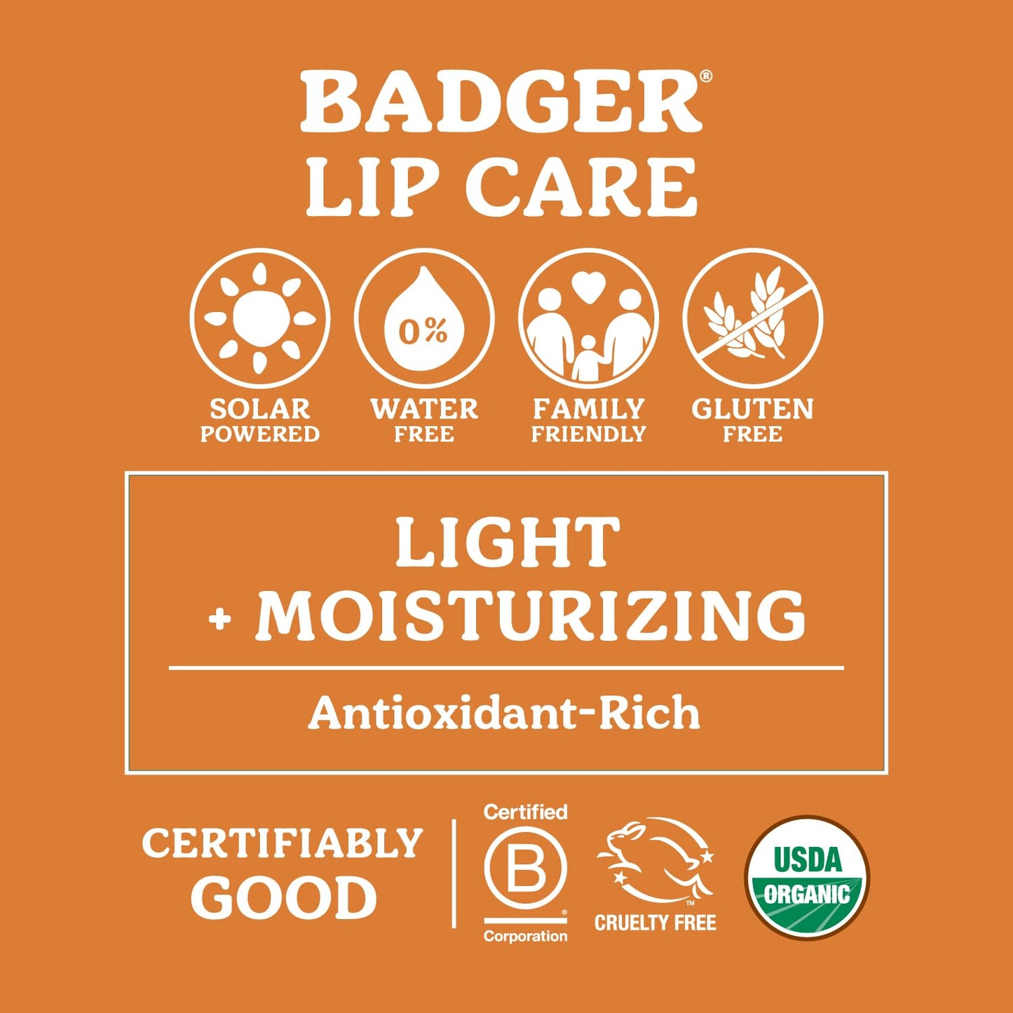 Badger Tea Tree Classic Lip Balm, 100% Organic Lip Balm, Moisturizing Herbal Lip Care w/Light Silky Texture, Soothing & Refreshing Lip Care for Irritated or Chapped Lips, 4 Pack