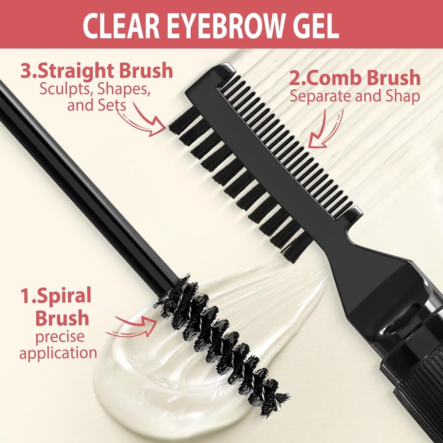 Eyebrow Pen Kit, with Microblading Eyebrow Pen, Eyebrow Gel, Eyeliner, Eyebrow Brush, Eyebrow Pencils for Women, Waterproof, Smudge Proof, Long Lasting Makeup Formula - Ash Brown