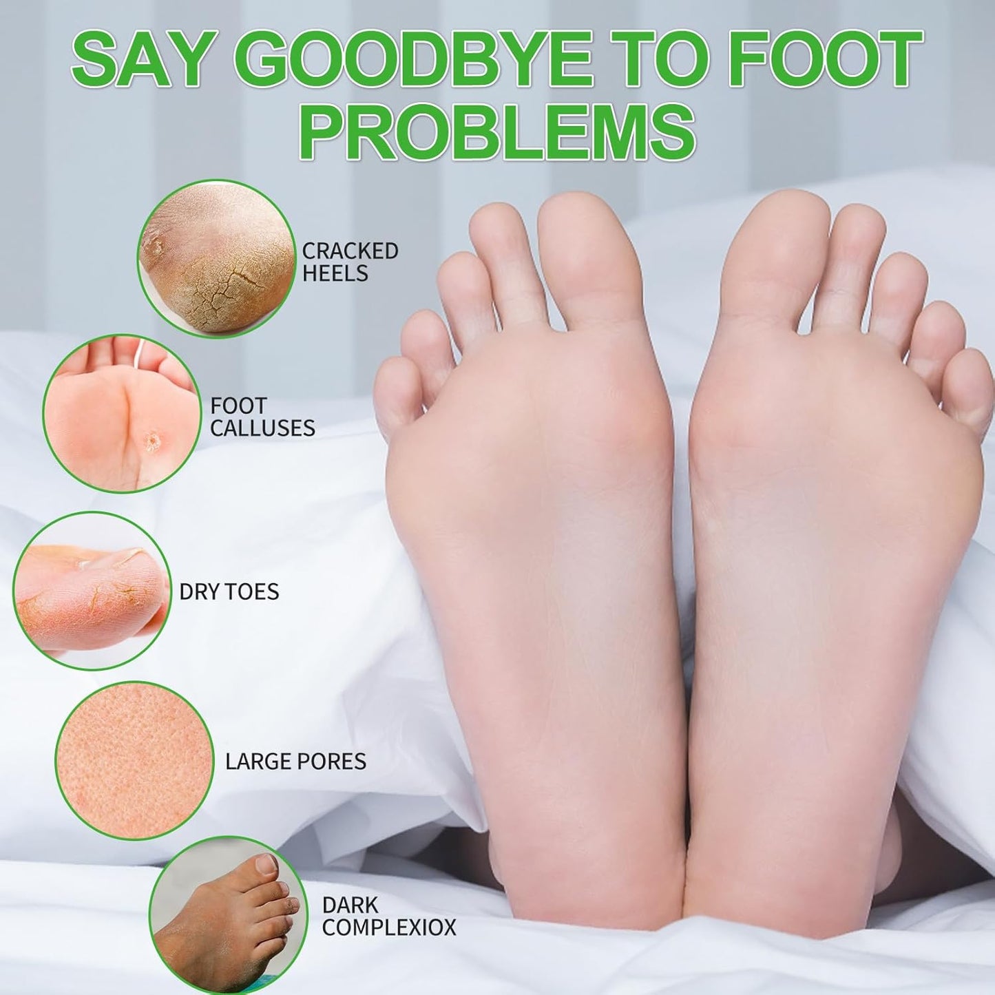 Pedicure Kit Foot Soak Set: Bubble Salt, Sugar Scrub, Massage Mask, Massage Lotion in a Box, 4 Step Foot Spa Kit for Dry Feet,Tired Feet（1 Set Lemon)