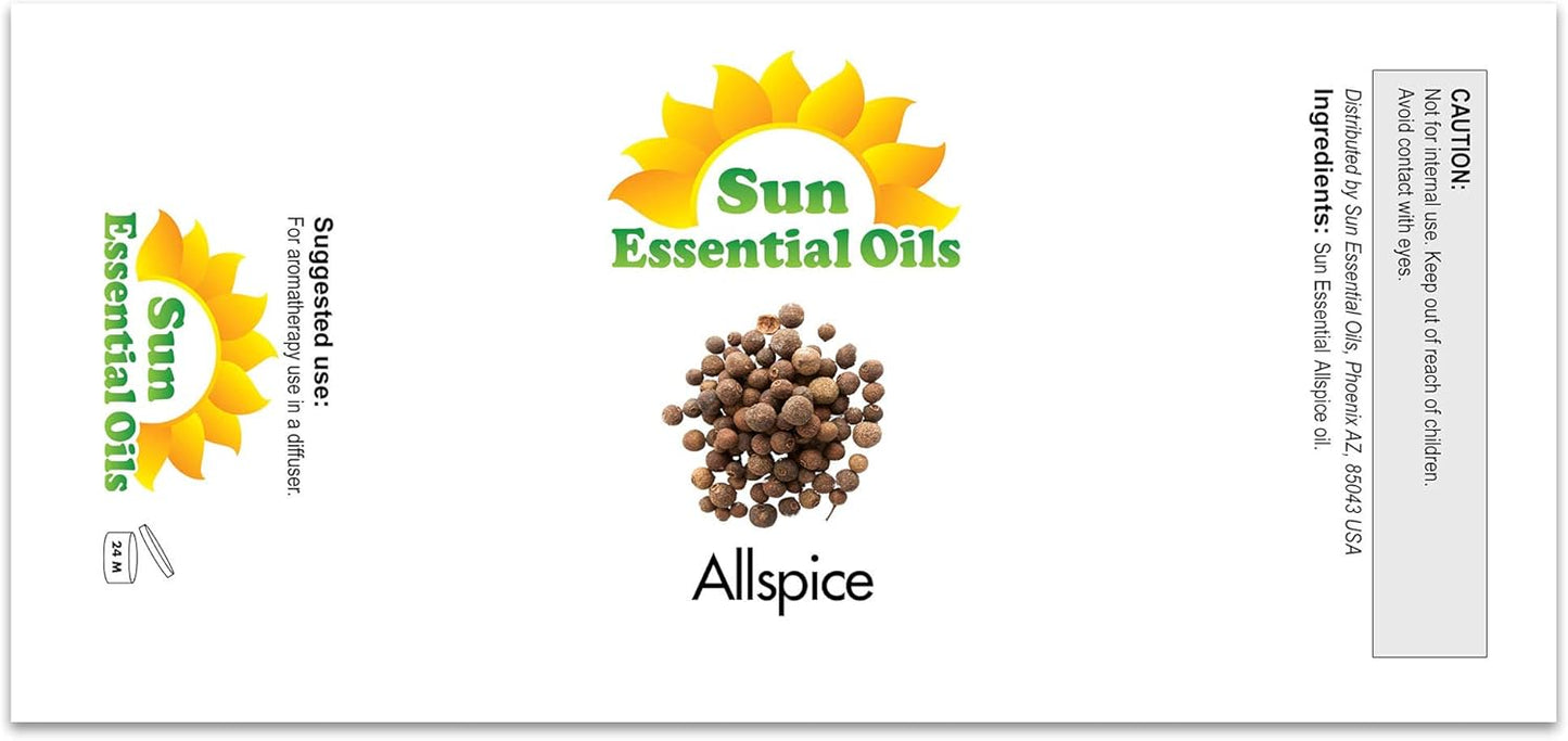 Sun Essential Oils 4oz - Allspice Essential Oil - 4 Fluid Ounces