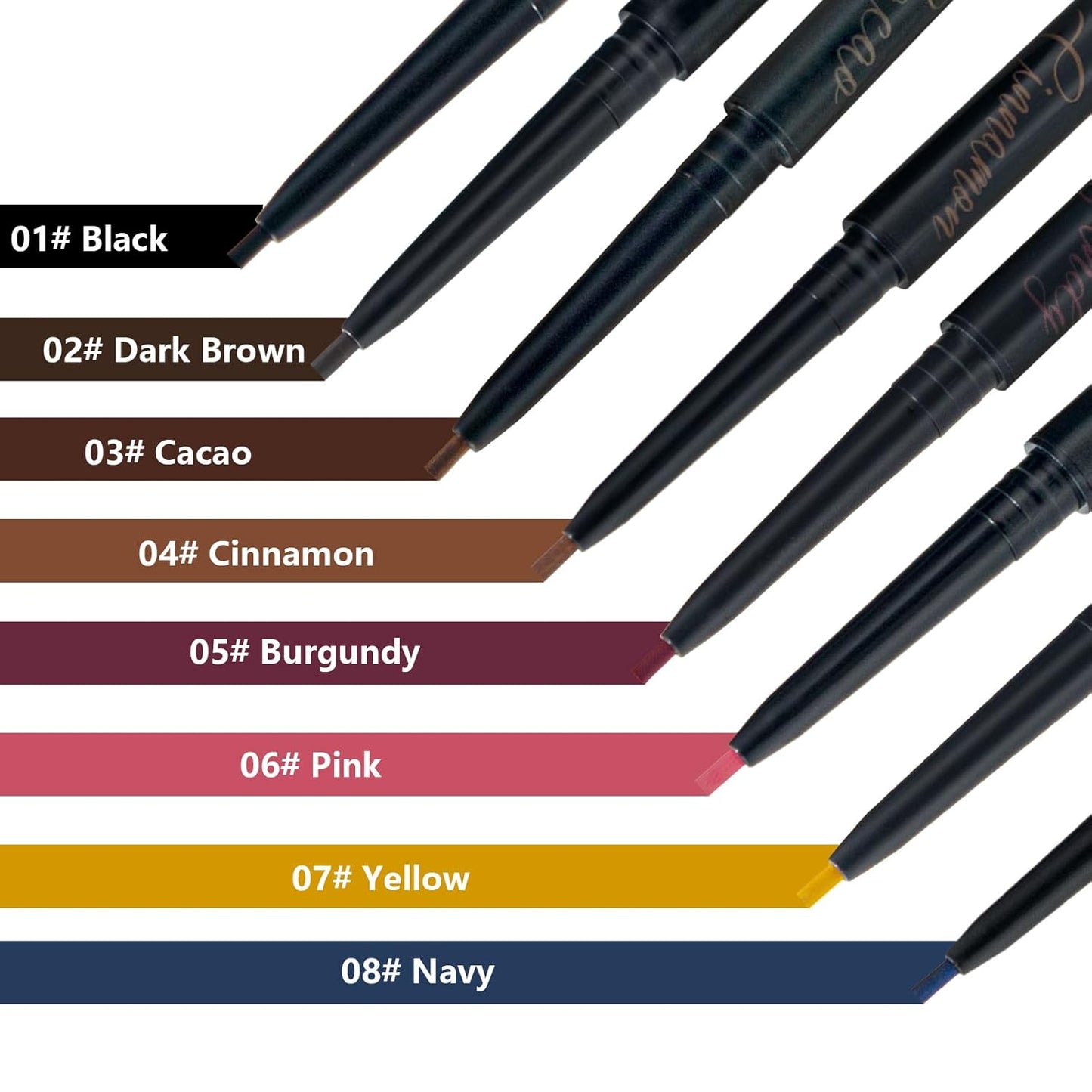 Witch's Pouch Gel Eyeliner Pencil Waterproof Smudge Proof, Long-Lasting Eye Liner, High-Intensity Colored Waterproof Eyeliner, Ultra-Smooth Korean Eye Pencil Eye Makeup (07 Yellow)