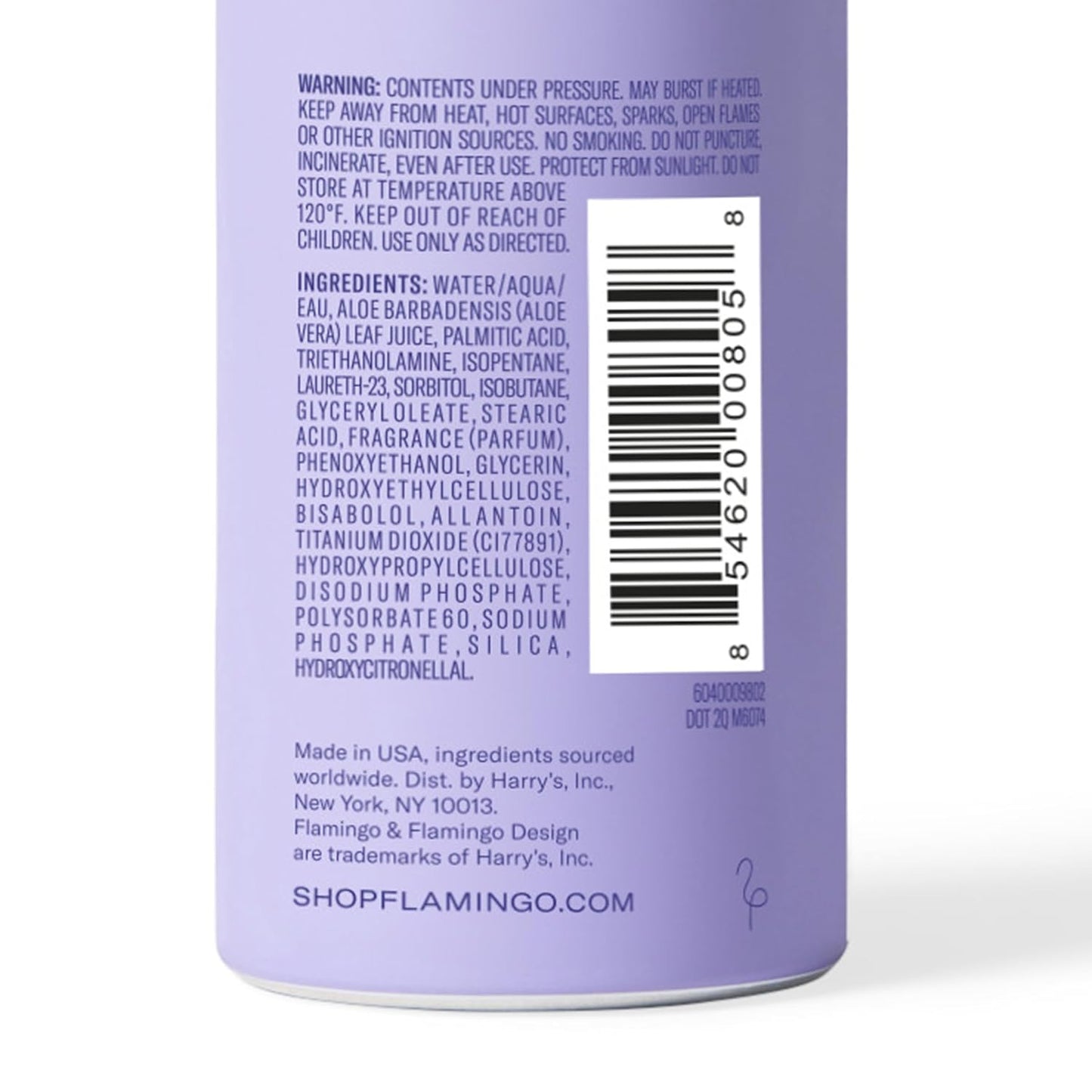 Flamingo Shaving Gel for Women, Foaming Gel with Aloe Vera, 6.7oz, 3ct