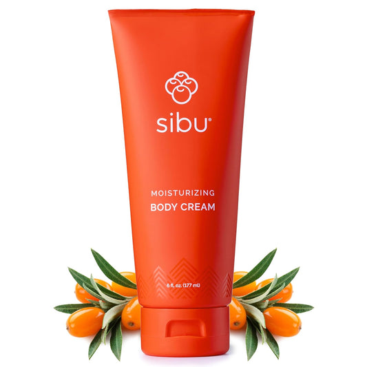 sibu Moisturizing Body Cream, Lotion Made From Premium Himlayan Sea Buckthorn (6oz) – Lightweight & Hydrating Moisturizer That Protects & Repairs Skin