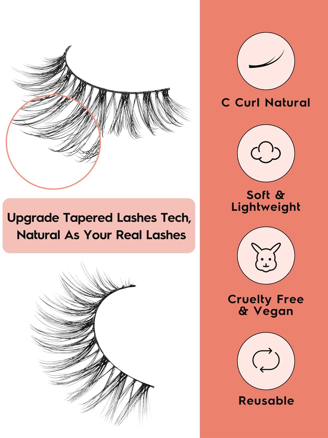 Eyelashes Wispy Natural Lashes 12mm Short Strip Lashes Thinner Band 3D Volume Fake Eyelashes Siligli Eyelashes C Curl False Lashes Pack 7 Pair