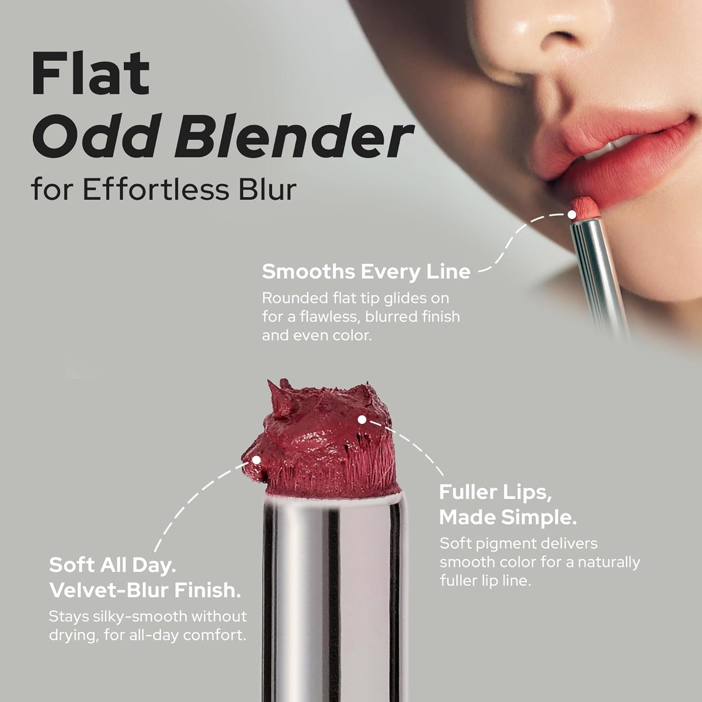 Unseen Blur Lip Tint Long-Lasting Stain, Blendable 3.2g (Singularity, 3.2)