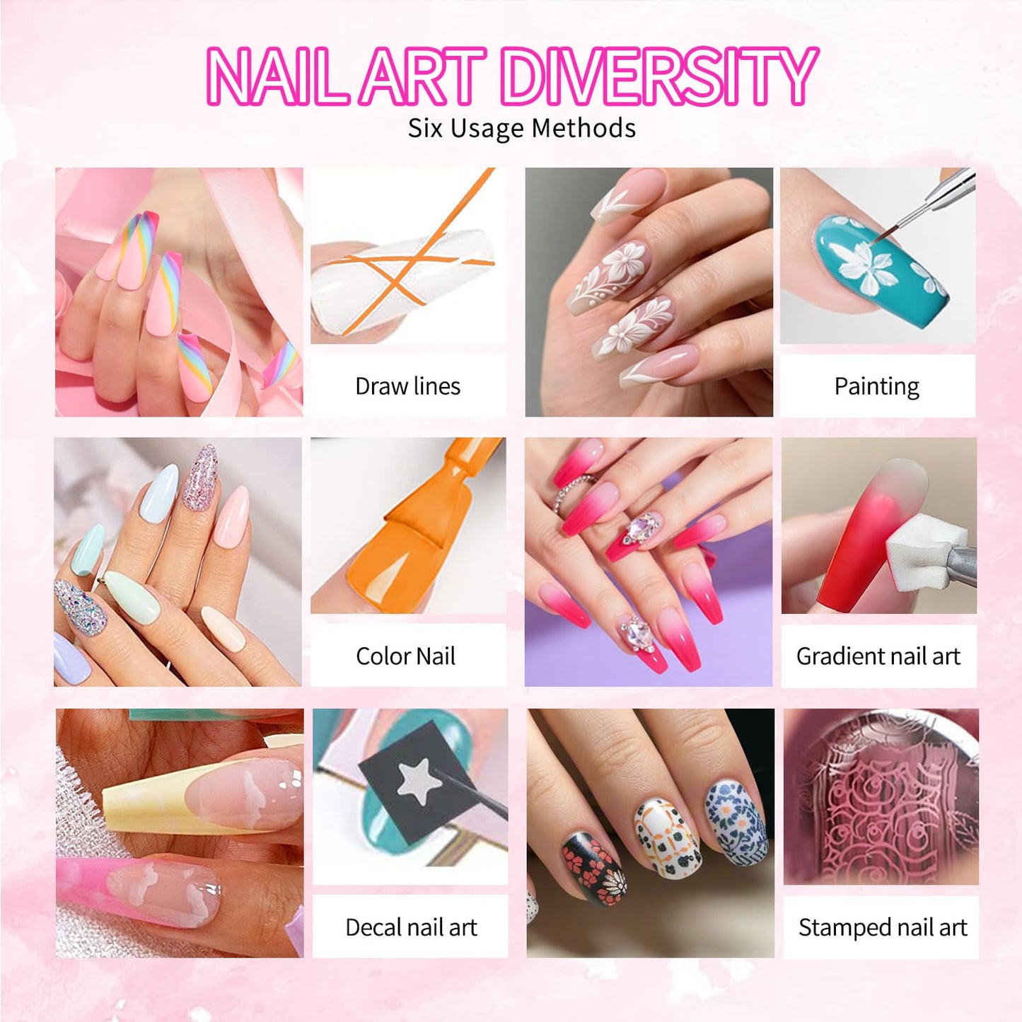 Finger Secret 4 Colors Set Ombre Pat Gel Nail Polish,Gradient Painting GelS with 20pcs Nail Sponges for Gel Paint for Nails Art can be Painted in Salon or Home Use(k11)