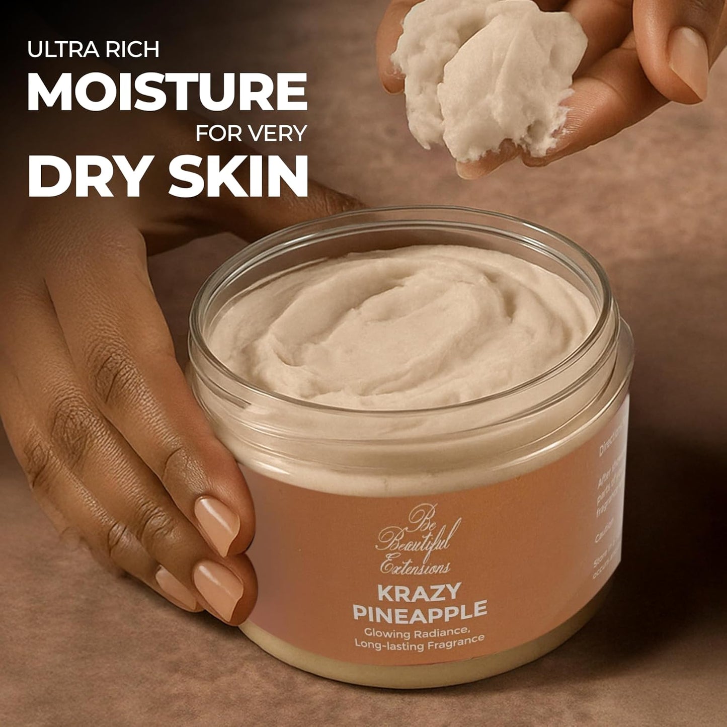 body butter krazy pineapple scent long -lasting fragrance,hydrate skin jojoba oil and more 8oz