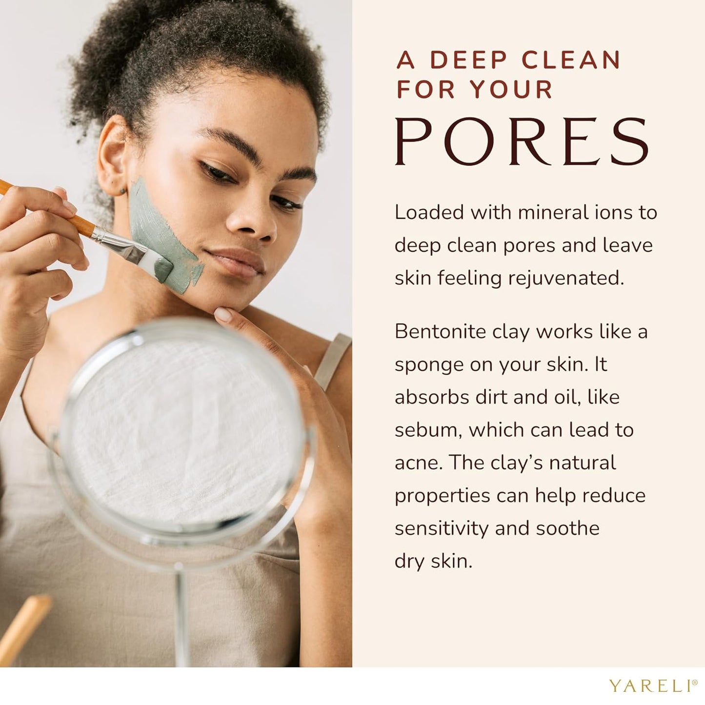 Bentonite Clay Powder Facial Mask & Cleansing Bath, Pure Indian Healing Clay, 2lb (32oz)