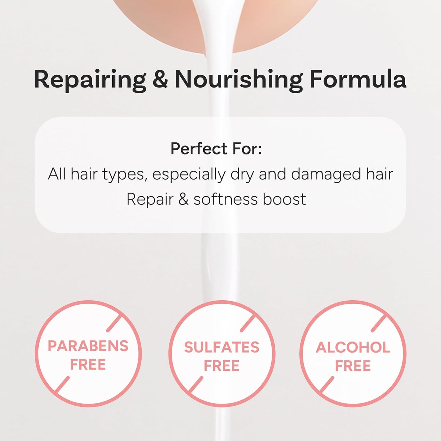 Korean Ampoule Hair Serum Mist with Camellia & Jojoba Oil – Nourishing & Moisturizing Hair Treatment, Frizz Control, Paraben & Sulfate Free, White Floral Musk, 100ml / 3.38 fl oz