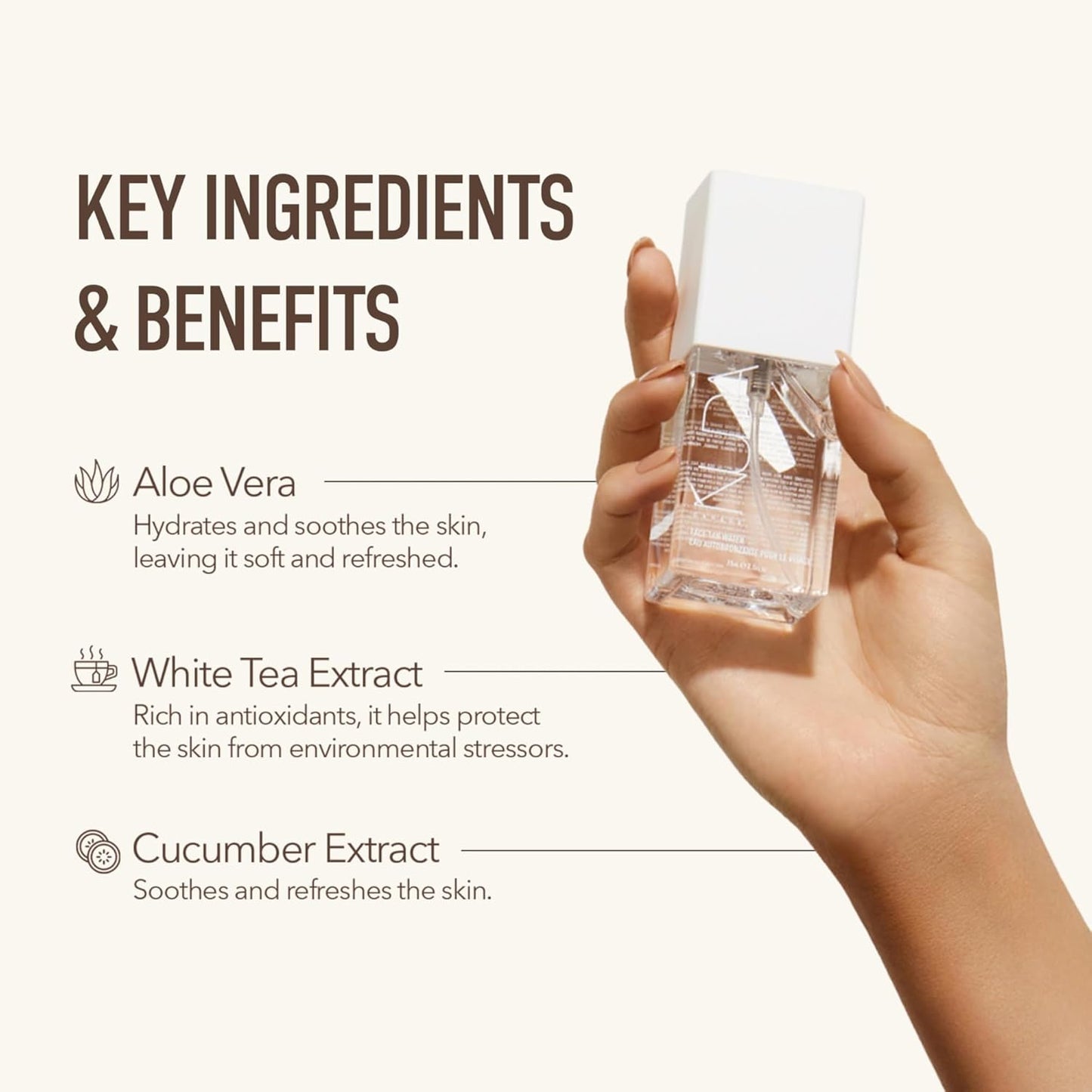 Nuda Face Tan Water | Lightweight and Clear Self Tan Face Mist | Cruelty Free Face Tanner Water with Natural Ingredients | Buildable Spray Tan Solution (75 mL)