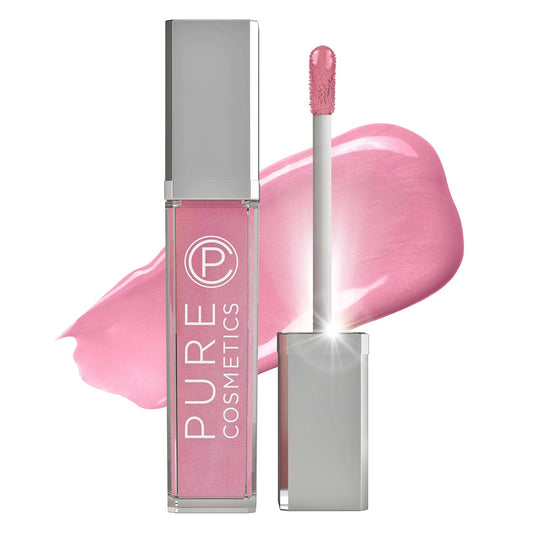 Pure Cosmetics Pure Illumination Lip Gloss - LED-lit Applicator w/Side Mirror - Non-Sticky, Moisturizing & Hydrating Lip Glosses - Soothes & Heals Dried Chapped Lips (Ooh La La)
