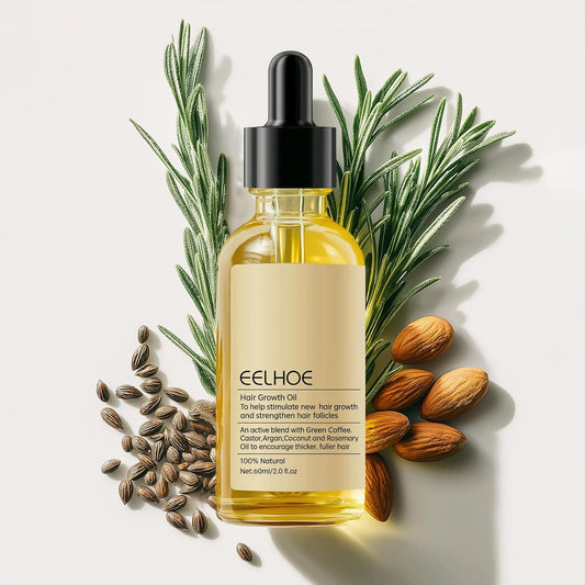 Rosemary Oil for Hair Growth - 100% Organic Pure Natural Rosemary Hair Oil for Dry, Damaged, Thin Hair, Split Ends & Dry Scalp Care for Hair Strengthening, Thickening & Growing, 2 Fl Oz