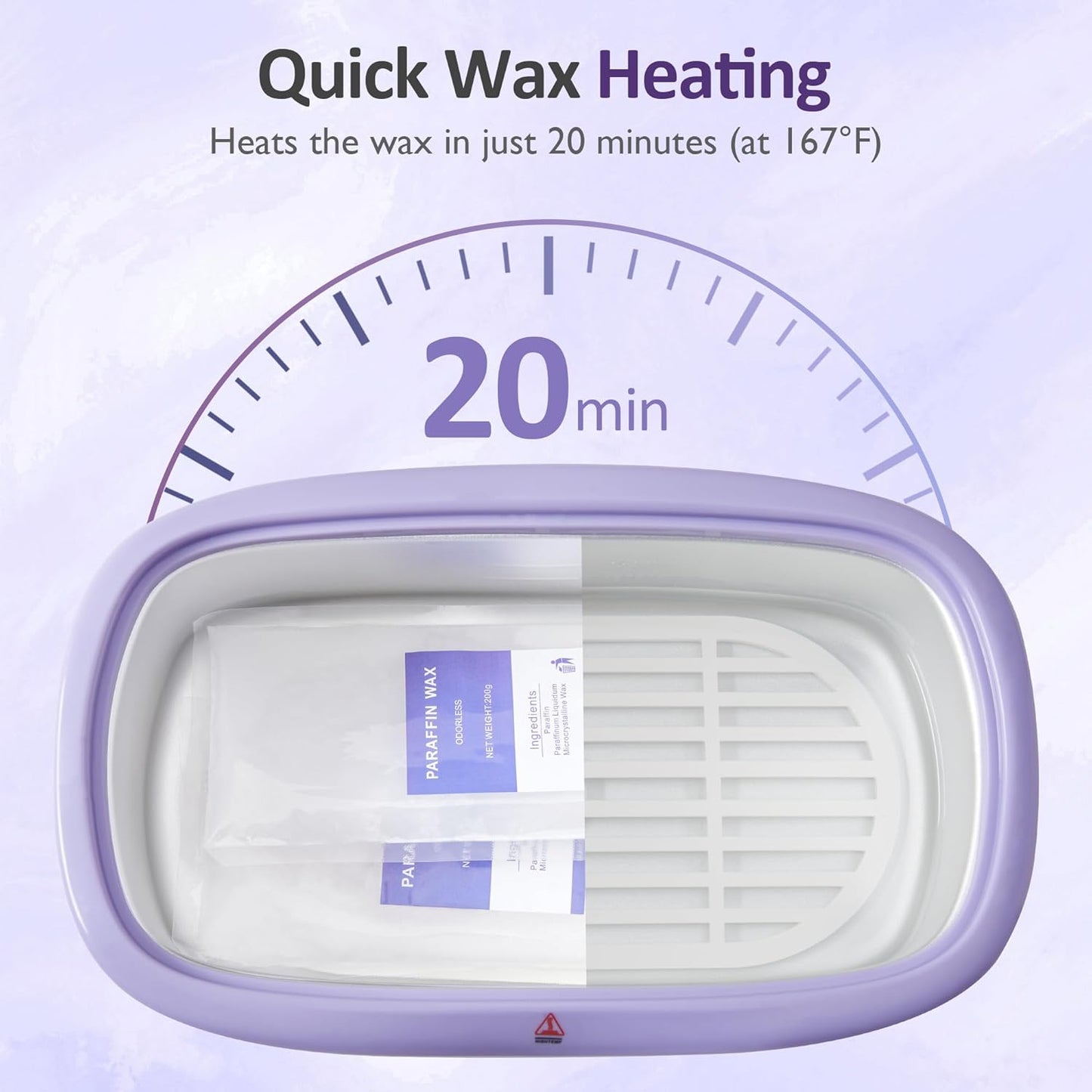 Paraffin Wax for Hand and Feet 4000ml Paraffin Wax Machine for Hand and Feet Large Capacity Paraffin Wax for Hands Purple Paraffin Bath Machine Best Skin Care Moisturizing Exfoliating Solution