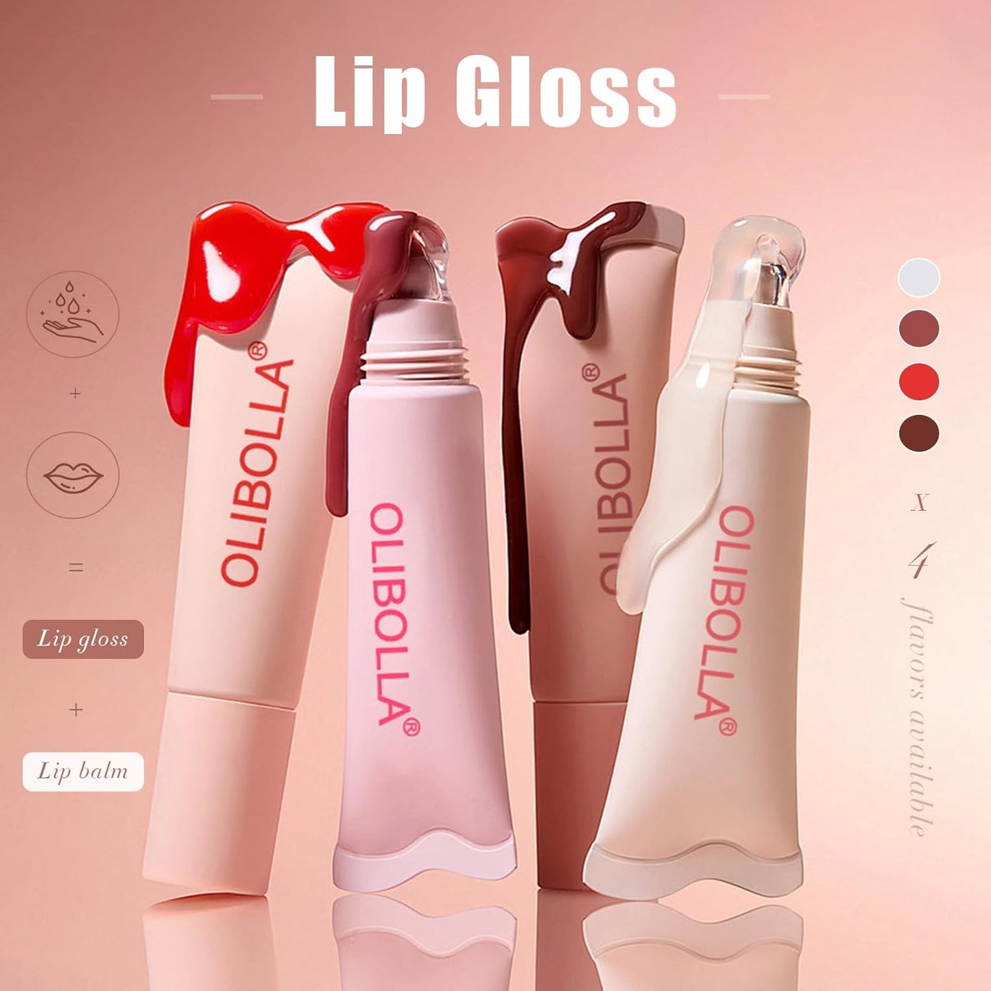 Tinted Lip Balm, Buildable Lip Color, Hydrate, Glossy, Lightweight, Sheer tint, 3-in-1 Moisture, Repair and Color, 0.33Oz(04 caramel)