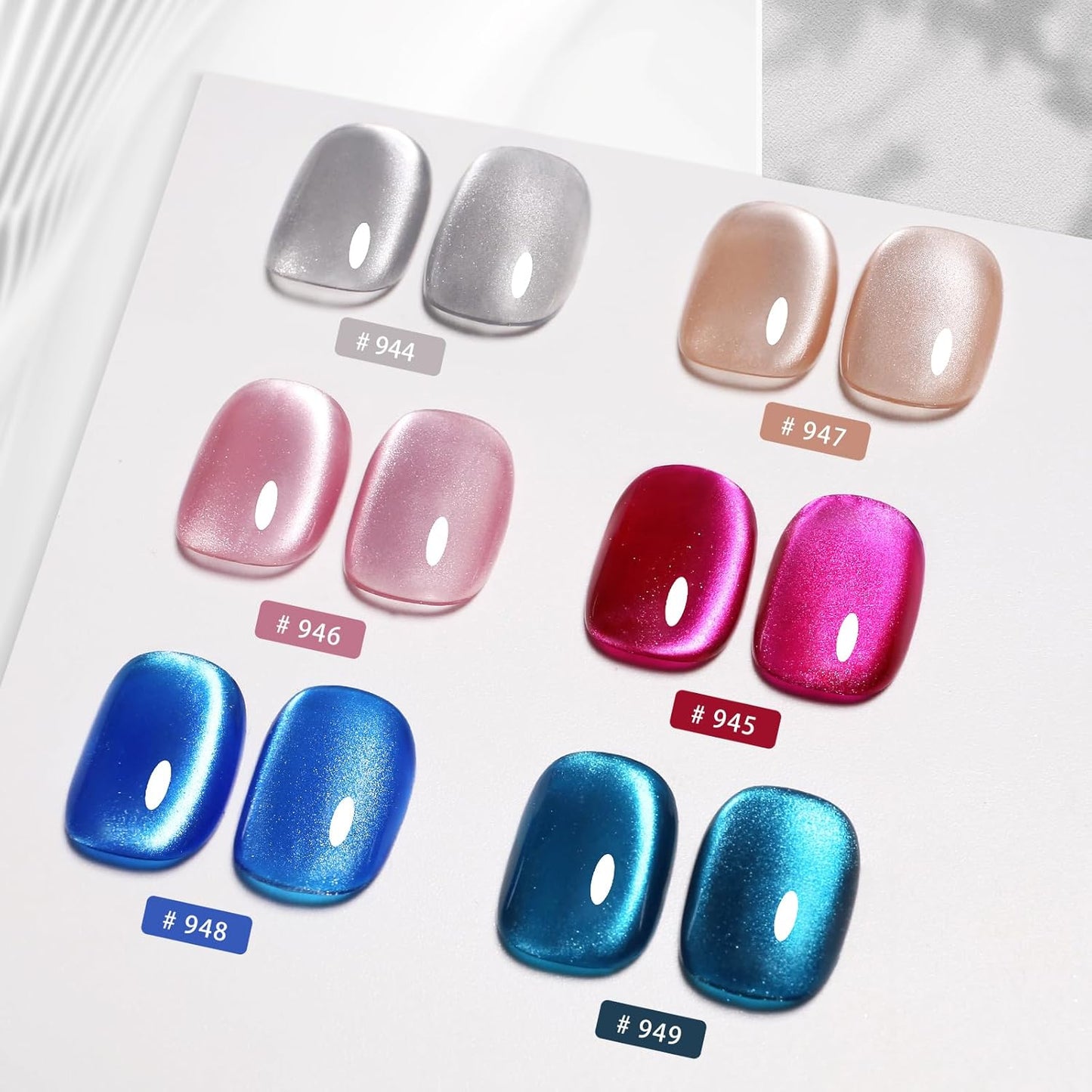 Imtiti Nude Cat Eye Gel Nail Polish, Moonlight Nude Holographic Cat Eyes Glitter Magnetic UV Soak Off Gel Polish with Magnetic Stick 1Pcs (0.34 Fl Oz-947)