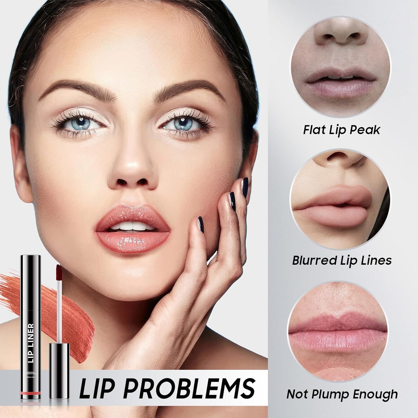 Lip Stain Peel Off - Waterproof Comfortable Vivid Color Peel Lip Liner Non-Stick Cup, Lip Tattoo Peel Off for Beauty & Charming Lip Makeup with All-Day | Vegan and Cruelty Free (#05 Mauve)