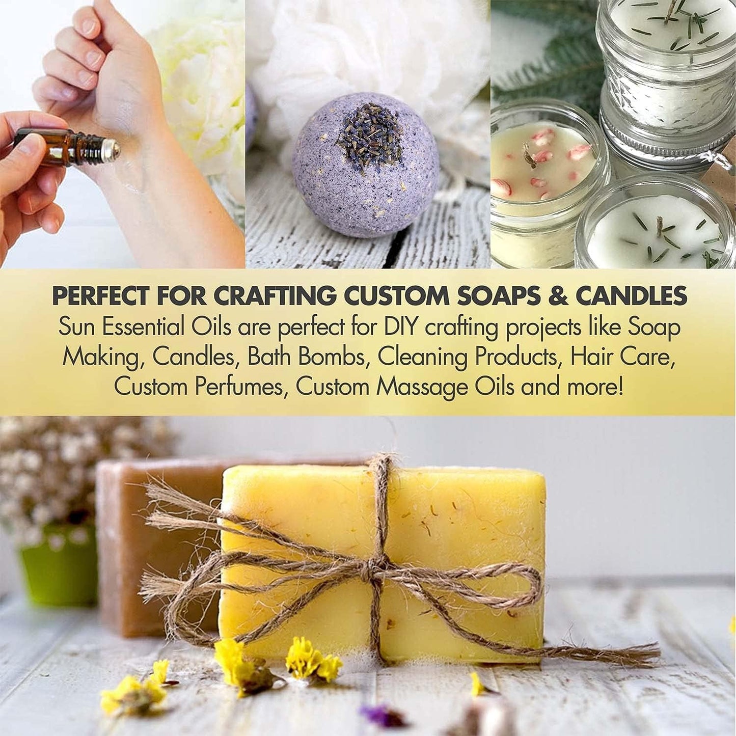 Sun Essential Oils - Sweet Orange Essential Oil 4 oz with Dropper for Diffusers, Hair, Skin Care, Aromatherapy Massage, Candle, Soap, Lotion & Cleaning Products Making, Citrus Scent for Home