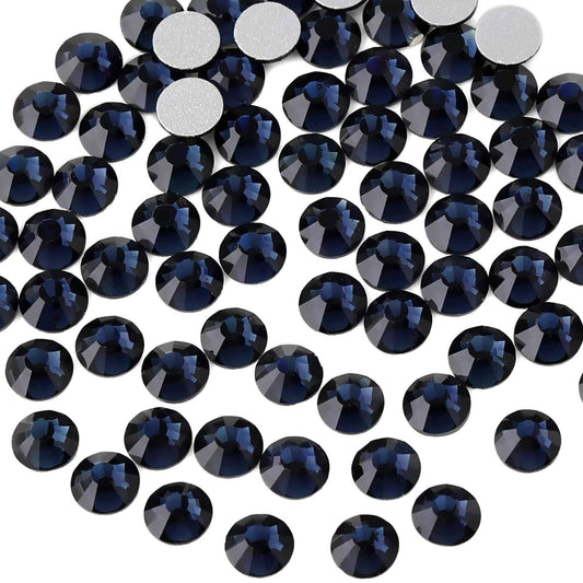 beadsland Flat Back Crystal Rhinestones Round Gems for Nail Art and Craft Glue Fix, Montana (2.3-2.5mm) SS8/1440pcs