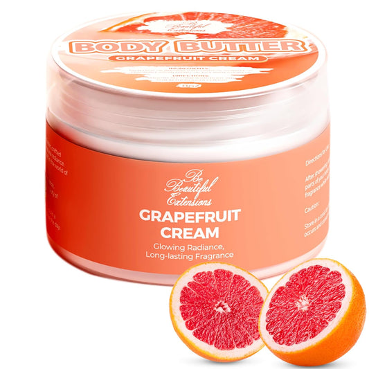 body butter grapefruit scent long -lasting fragrance,hydrate skin jojoba oil and more 8oz