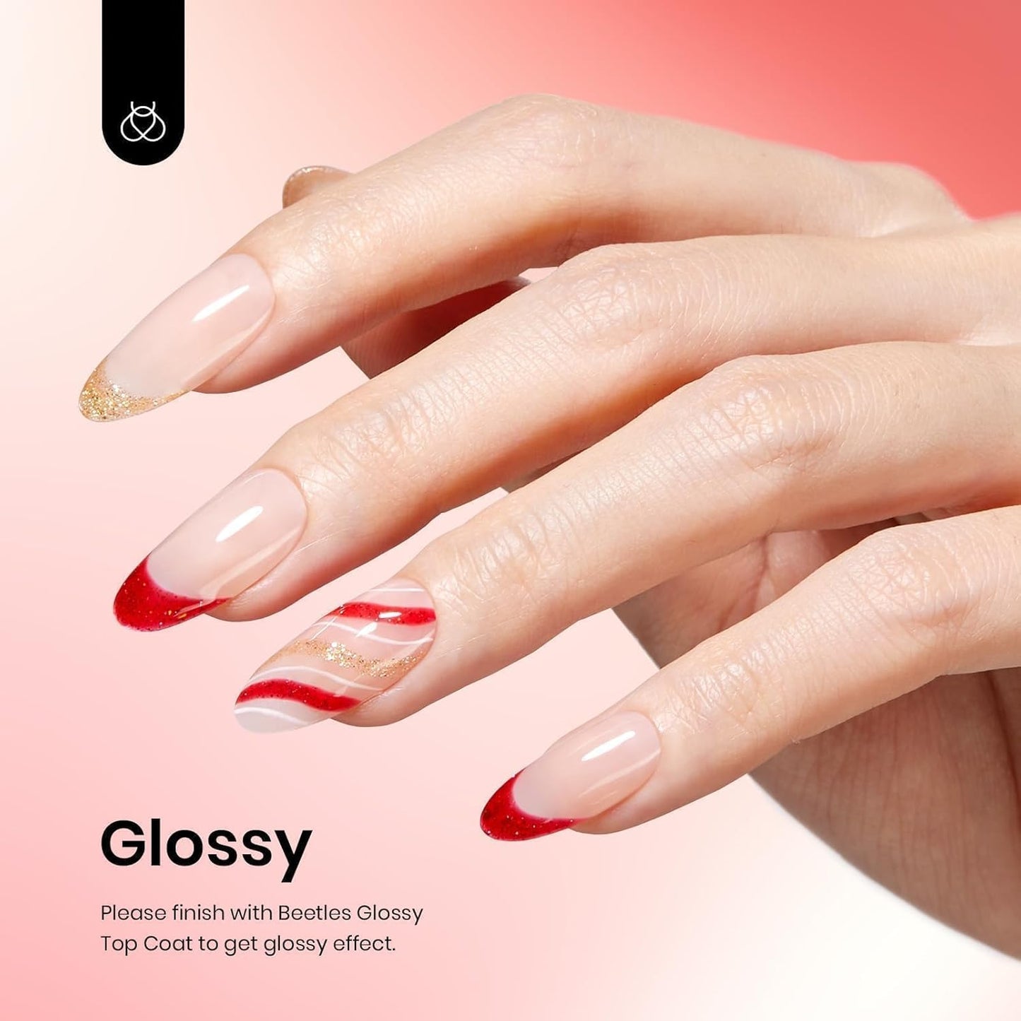 Beetles Glitter Gel Nail Polish 9ml Red Gel Polish Soak Off LED UV Lamp Shimmer DIY Decoration Salon Gifts for Women