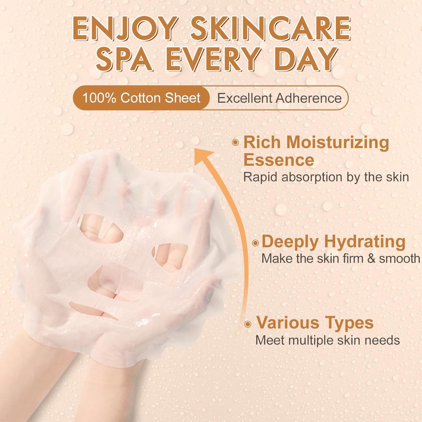 60 Pack Collagen Essence Face Masks Skincare for Women, Hydrating Sheet Face Masks Suitable for Dry and Sensitive Skin, Bulk Facial Masks for Women Skin Care, Face Mask Gifts Set for Spa Party