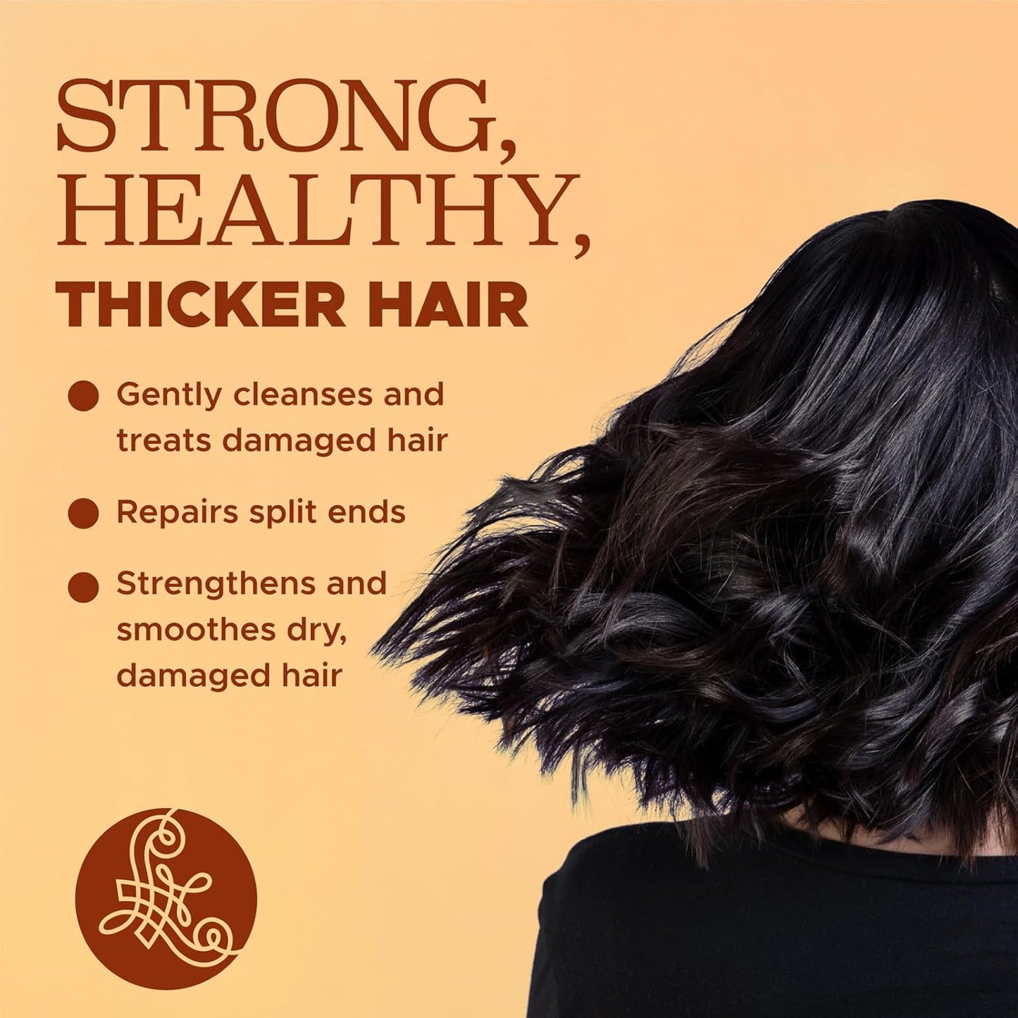 Luseta Shampoo and Conditioner Set for Hair with Turmeric & Collagen, Hair Thickening Volumizing Shampoo for Thin or Oil Hair, Sulfate and Parabens Free 2x16.9Oz