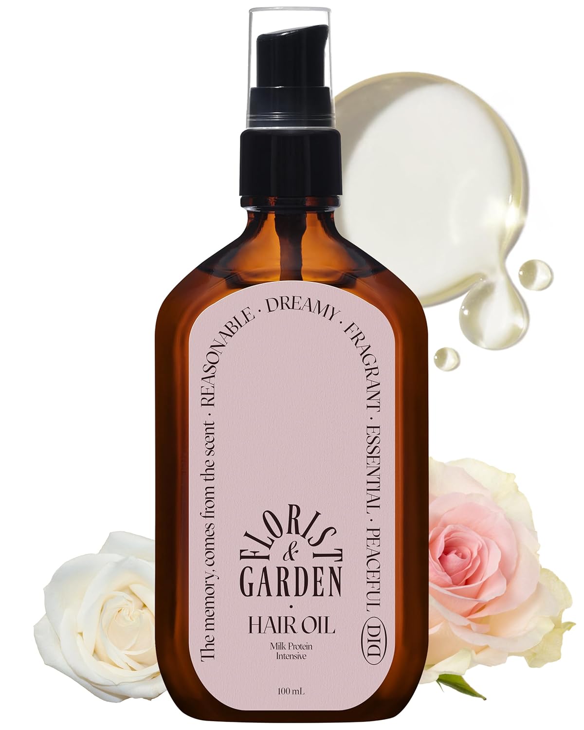 ODID Milk Protein Intensive Perfume Hair Oil - Korean Anti Frizz Nourishing & Smoothing Hair Serum - Refreshing & Sweet Floral Scent - with 10,000ppm Argan Oil & 6 Plant-Based Oils, 3.38 fl.oz.