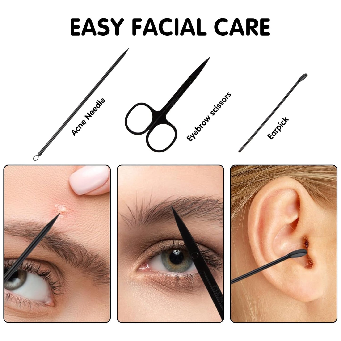 Nail Kit, Manicure Kit, Nail Care Kit For Men, Manicure Pedicure Set, Nail Clippers Toenail Clippers Kit, Professional Manicure Kit Pedicure Kit, Blue Travel Case, Set of 12.