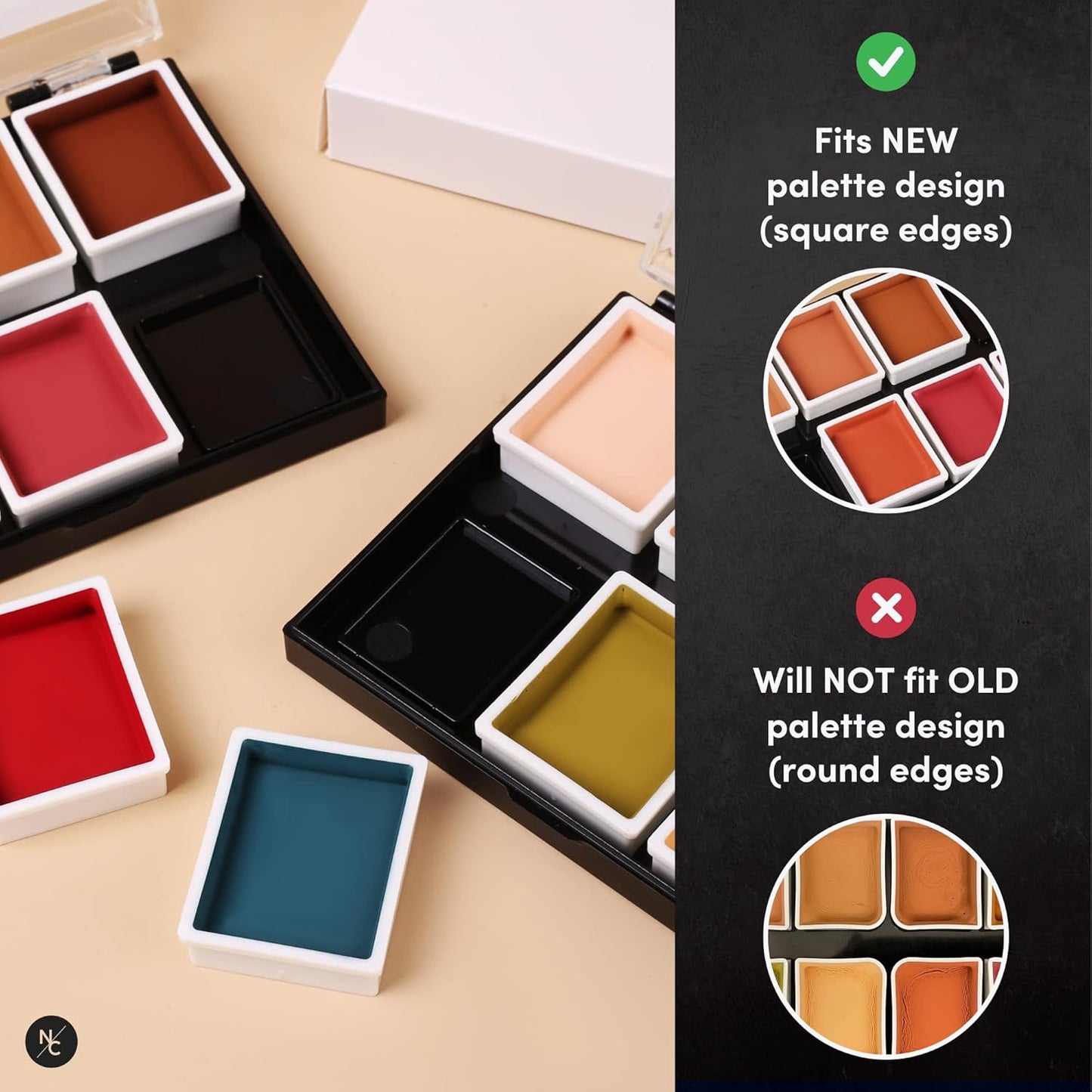 Alcohol Palette Refill Pans - Skin Tones - Caramel