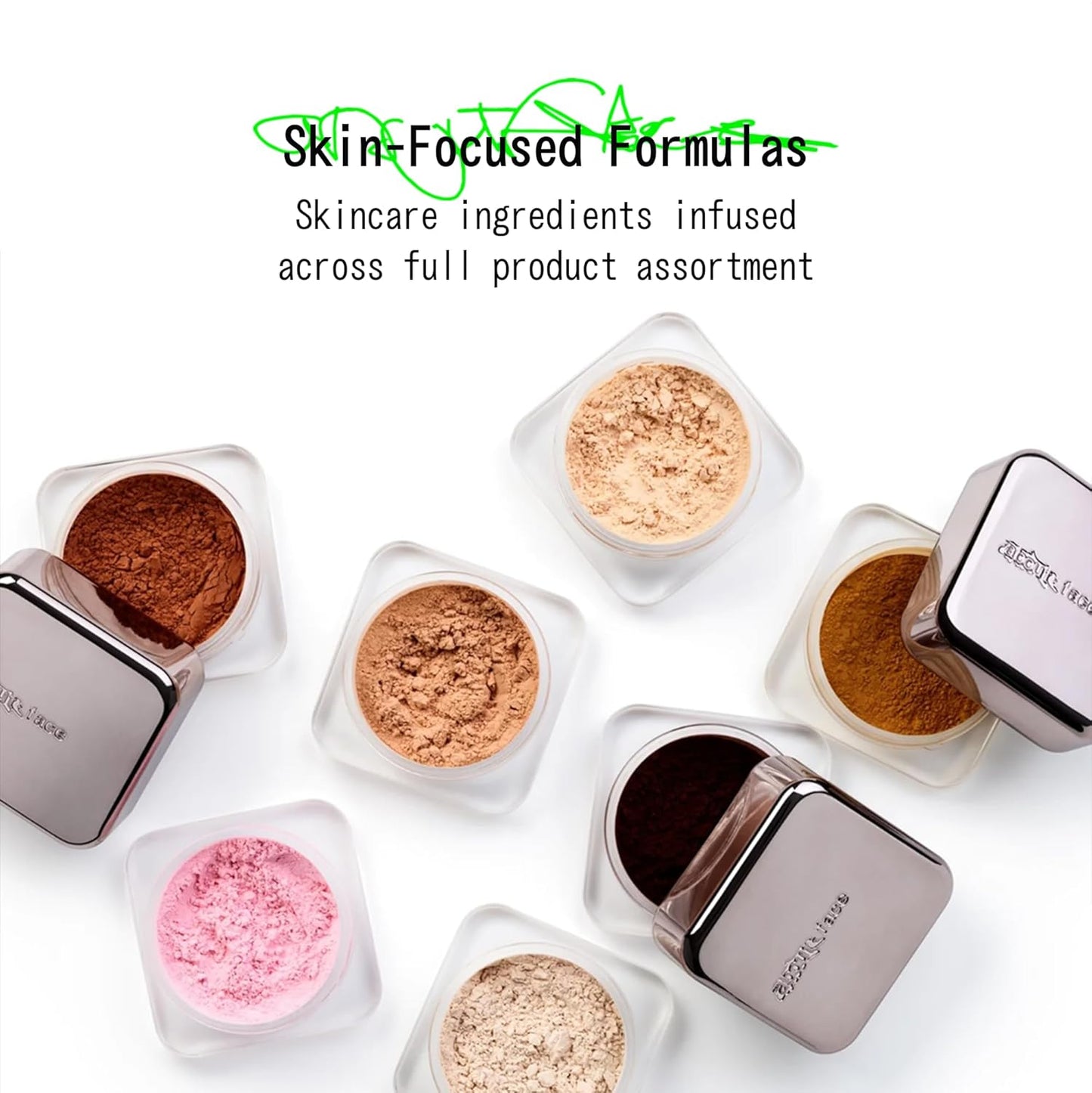 about-face Curtain Call Set & Smooth Loose Powder Veil – Lightweight, Oil-Absorbing Setting Powder with Rice Starch & Corn-Based Talc Alternative – Vegan, Cruelty-Free, Clean Beauty – 0.35oz (Light)